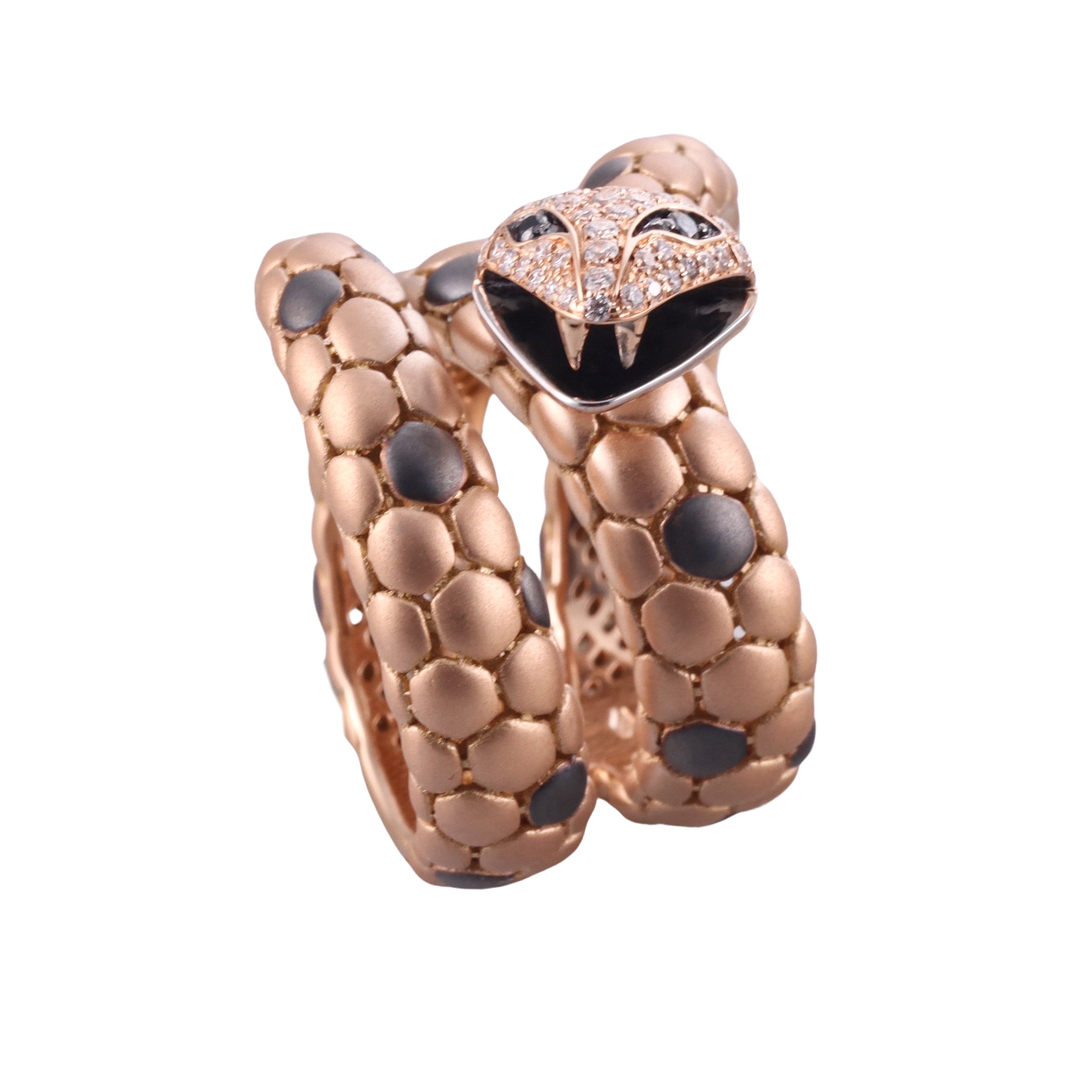 Giloro Rose Gold Diamond Snake Wrap Ring