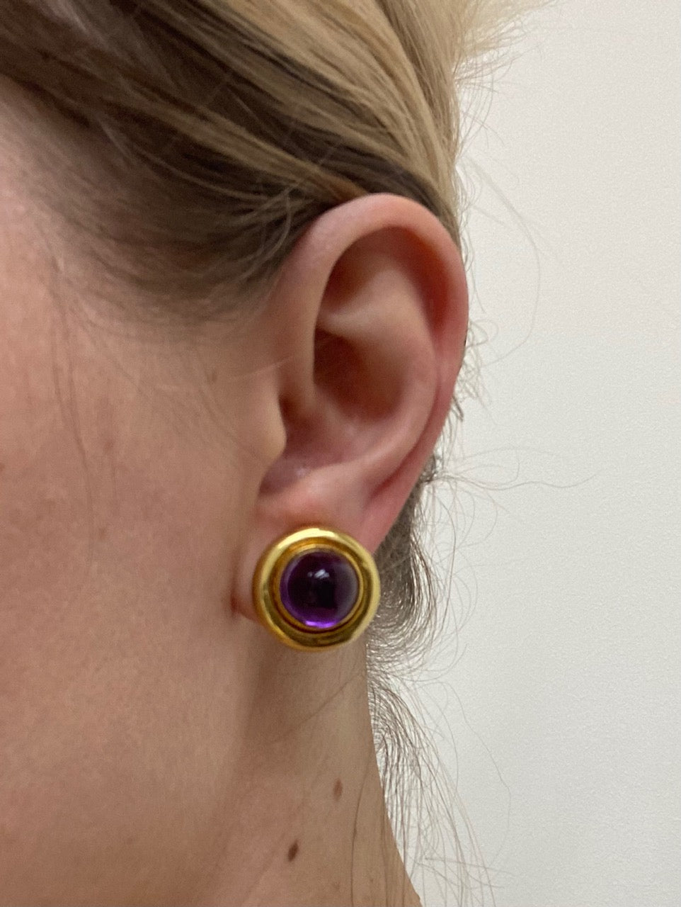 Tiffany & Co Paloma Picasso Amethyst Gold Earrings
