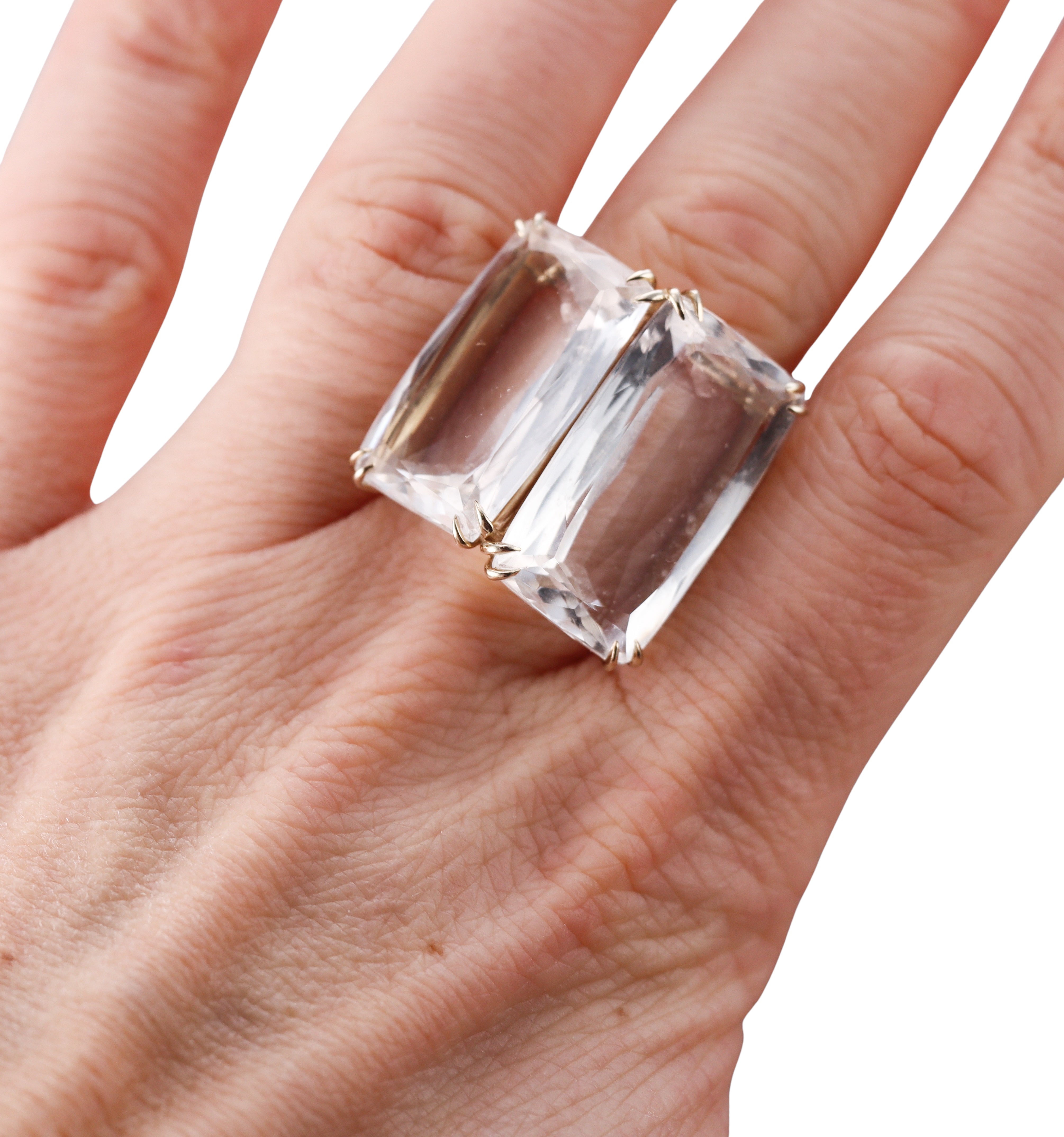 H. Stern Cobblestone Noble Gold Diamond Crystal Ring