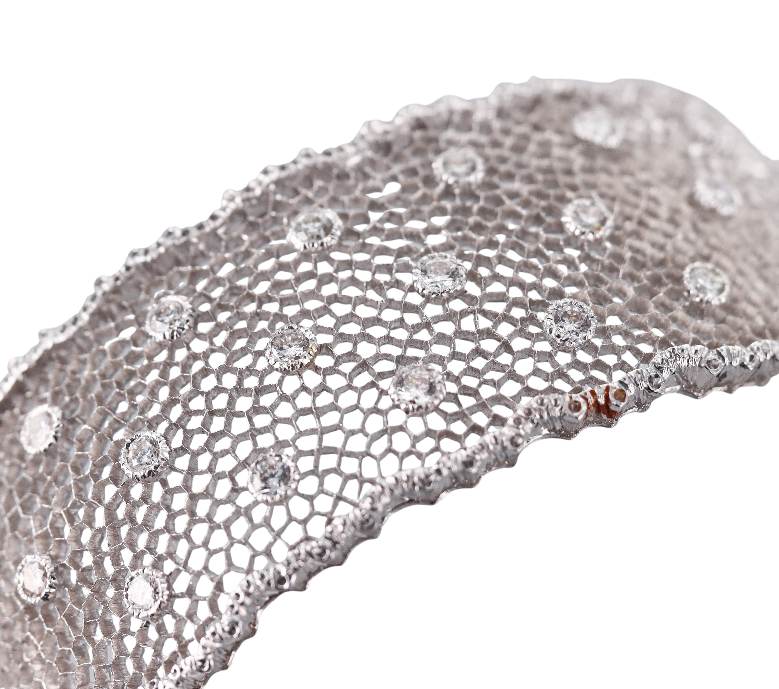 Buccellati Honeycomb Gold Diamond Bracelet