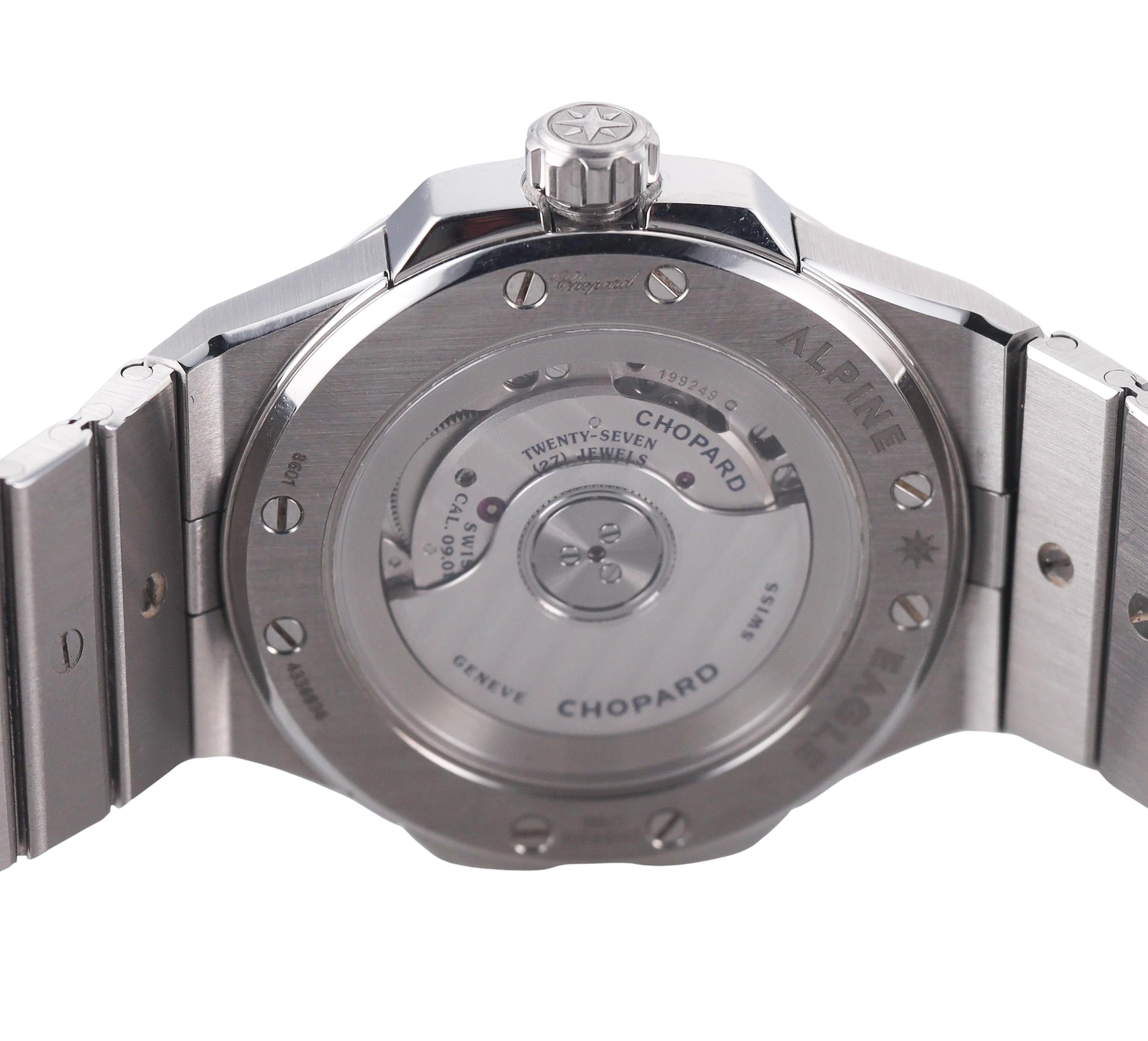 Chopard Alpine Eagle 36 Pink Diamond Automatic Watch 298601-3010