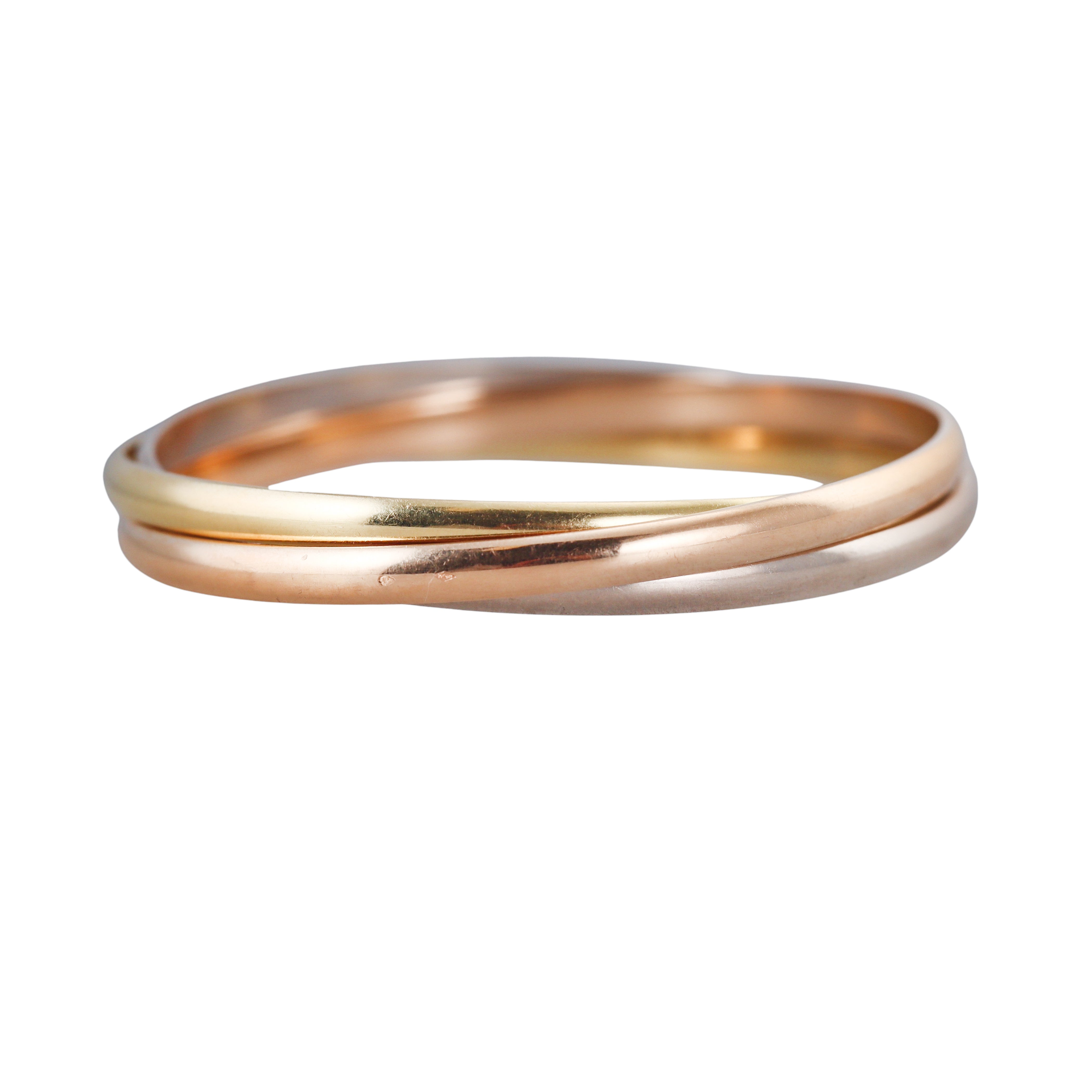Cartier Trinity Tri Color Bangle Bracelet