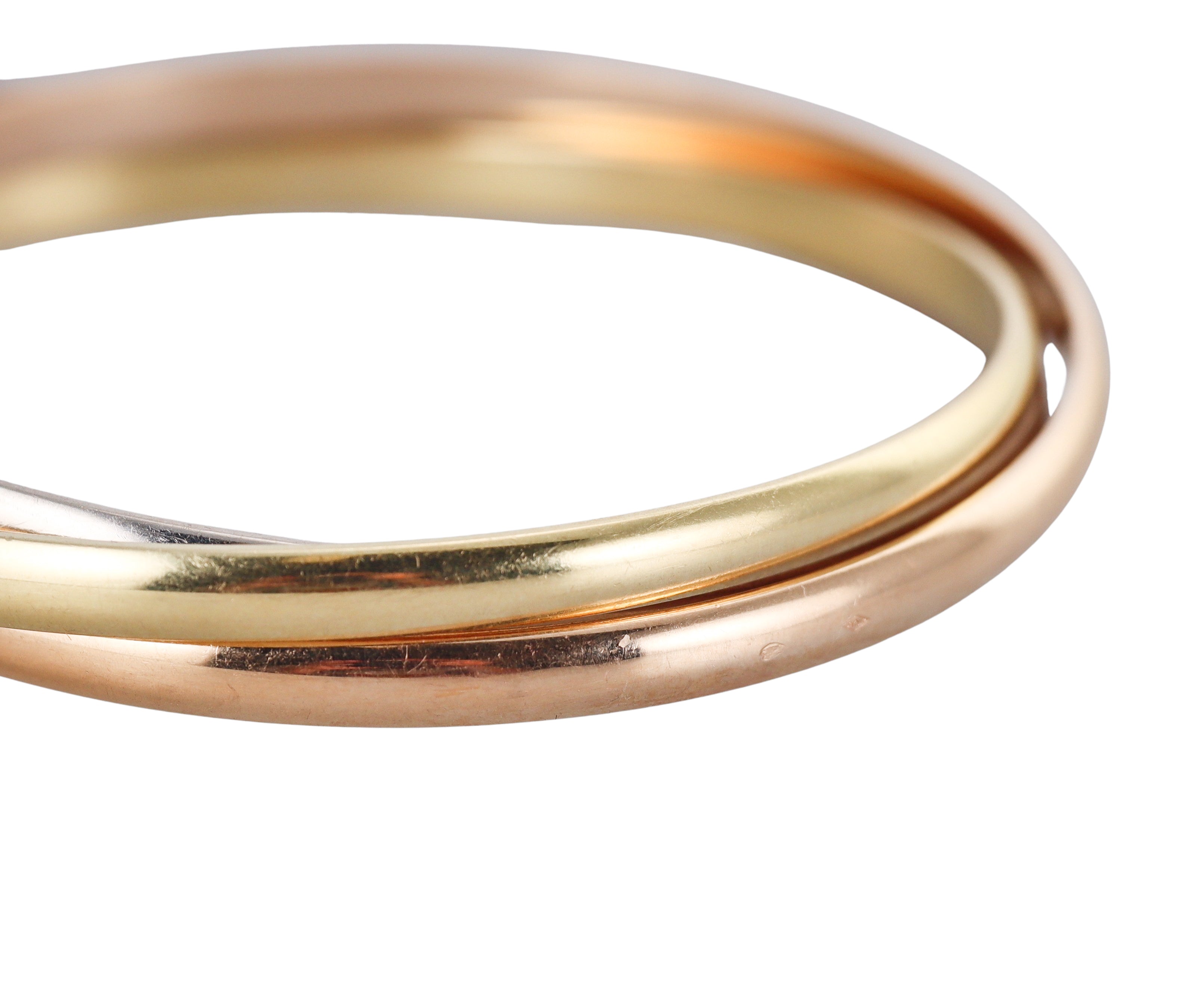 Cartier Trinity Tri Color Bangle Bracelet