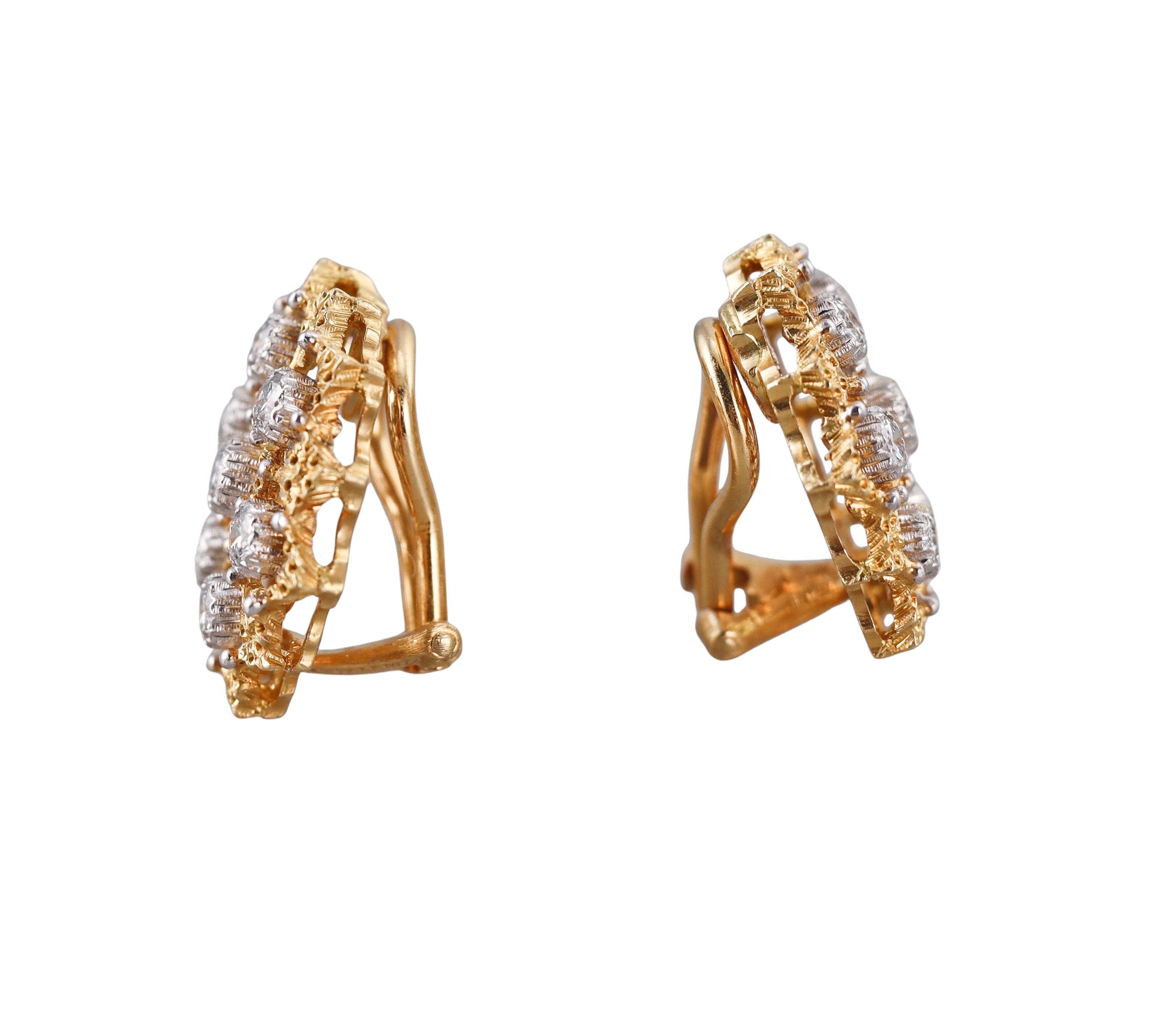Buccellati Gold Diamond Earrings