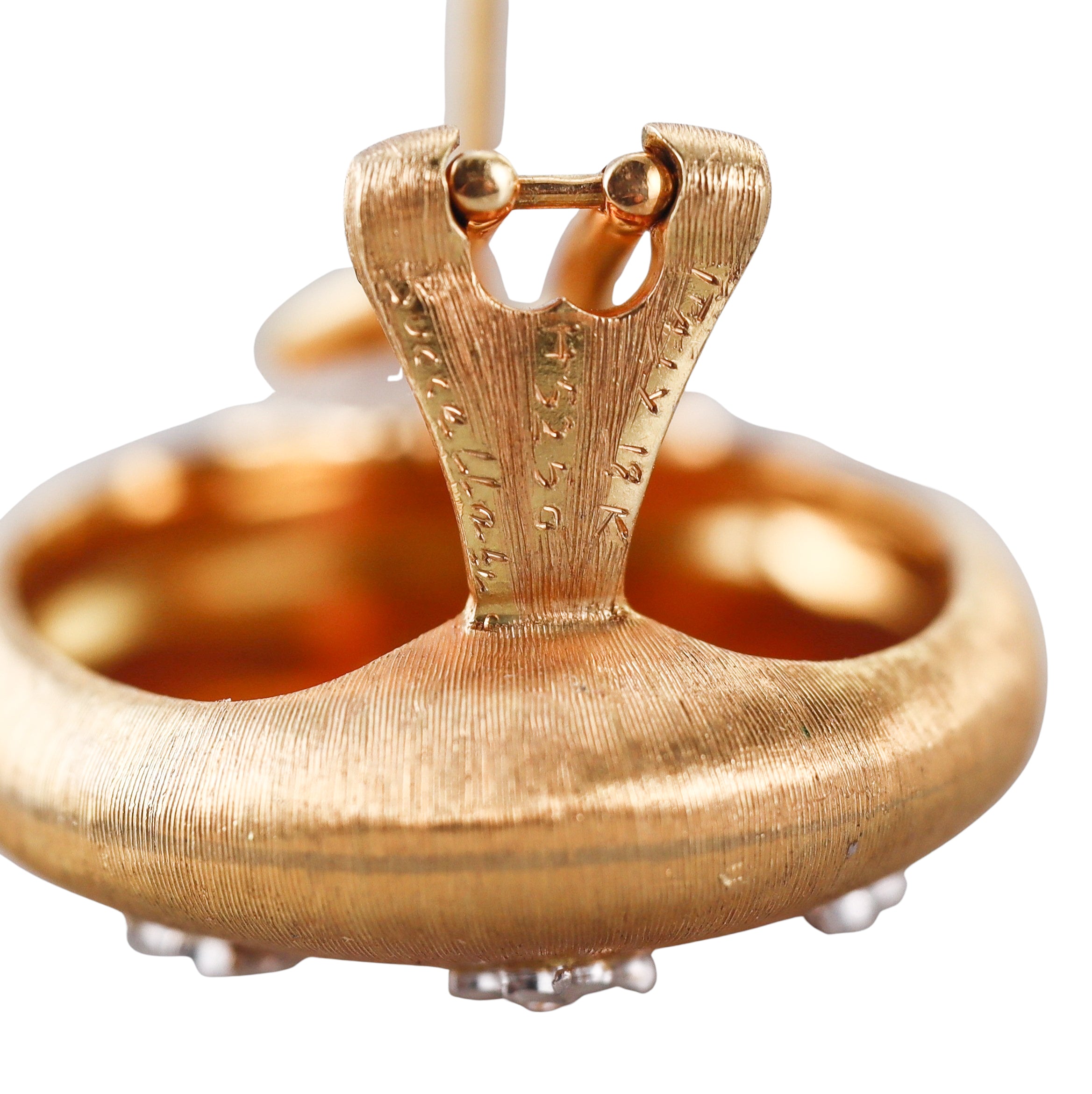 Buccellati Gold Diamond Oval Earrings