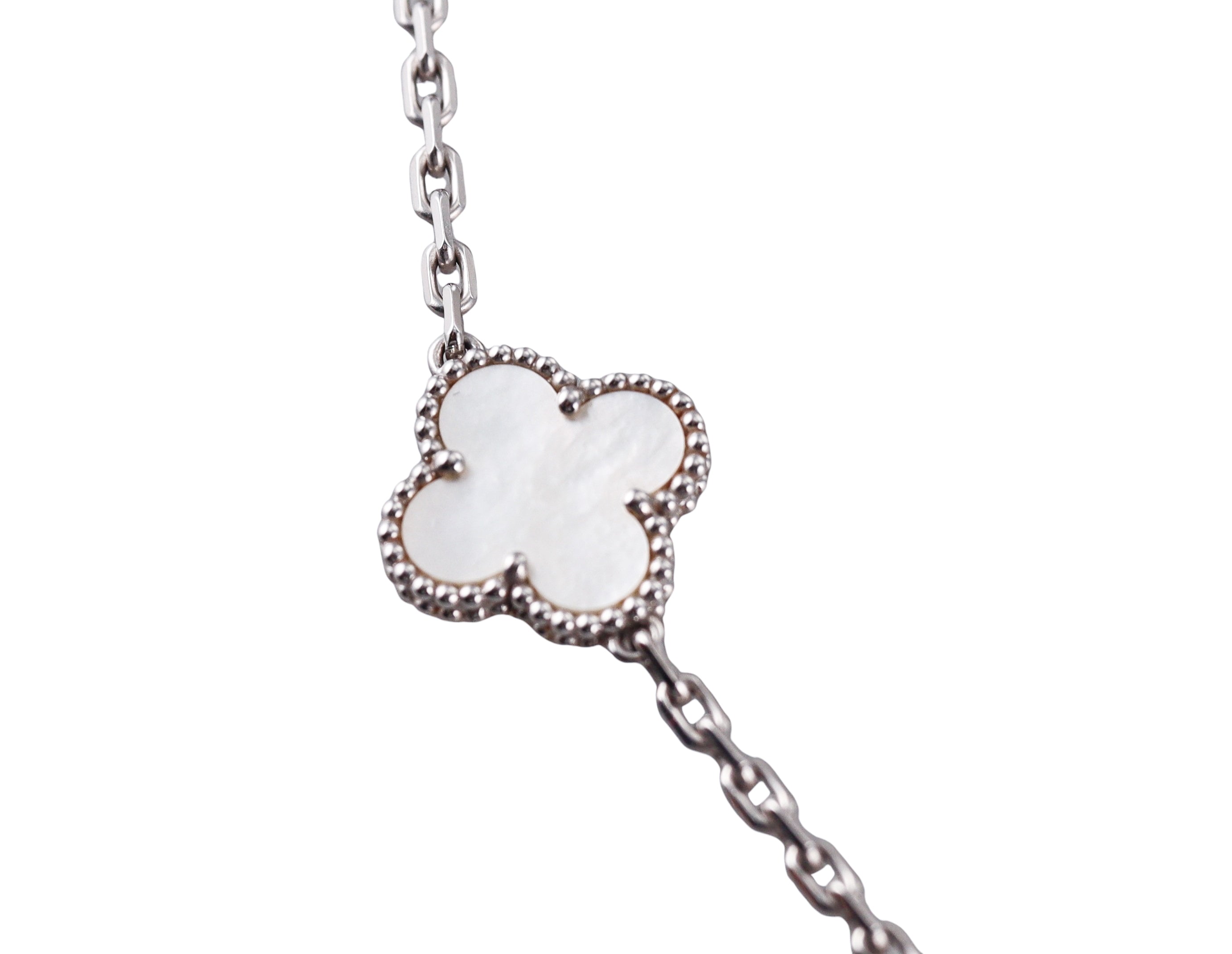 Van Cleef & Arpels Vintage Alhambra 10 Motifs Mother of Pearl Necklace