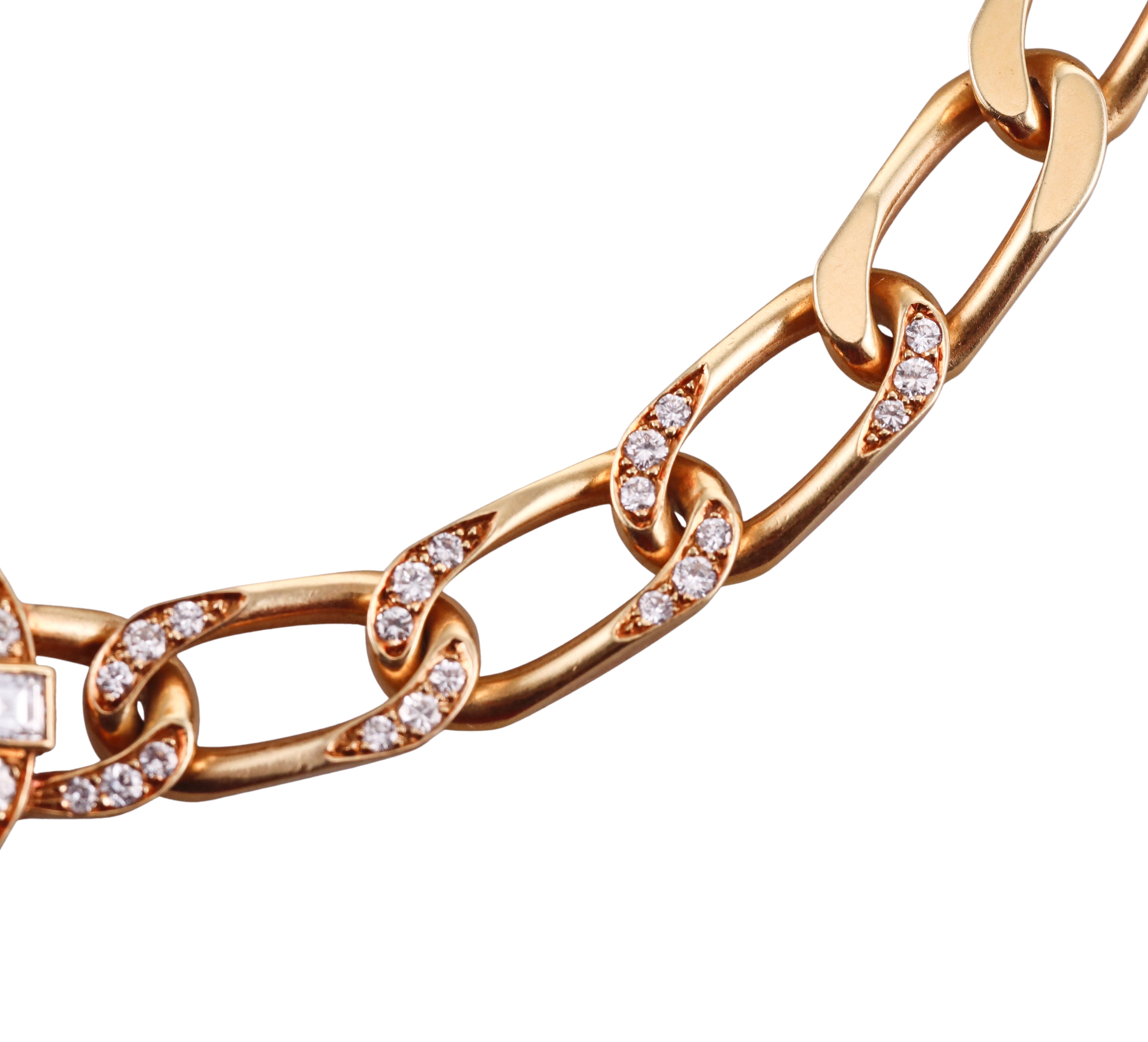Cartier Paris Diamond Emerald Gold Choker Necklace