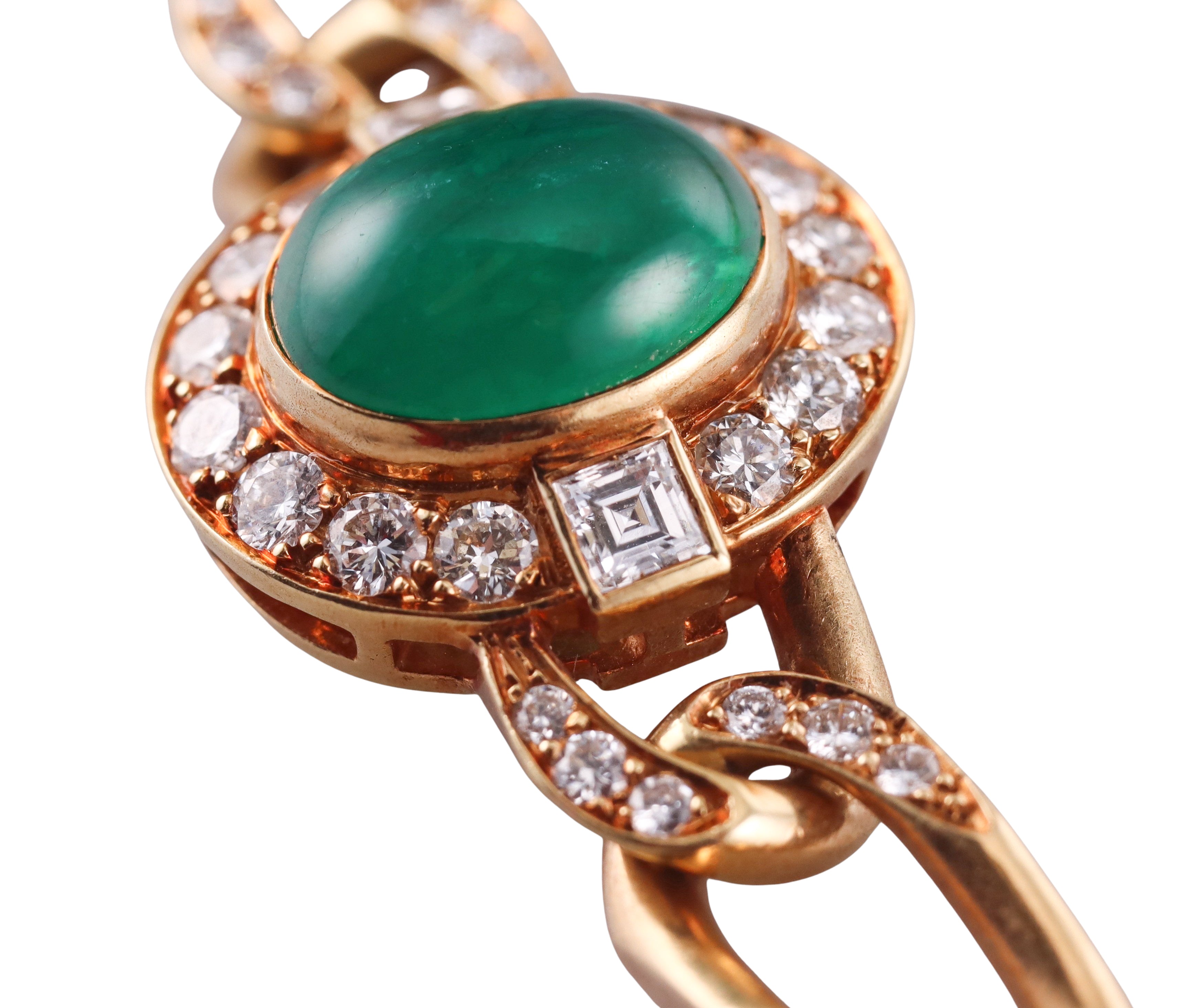 Cartier Paris Diamond Emerald Gold Choker Necklace