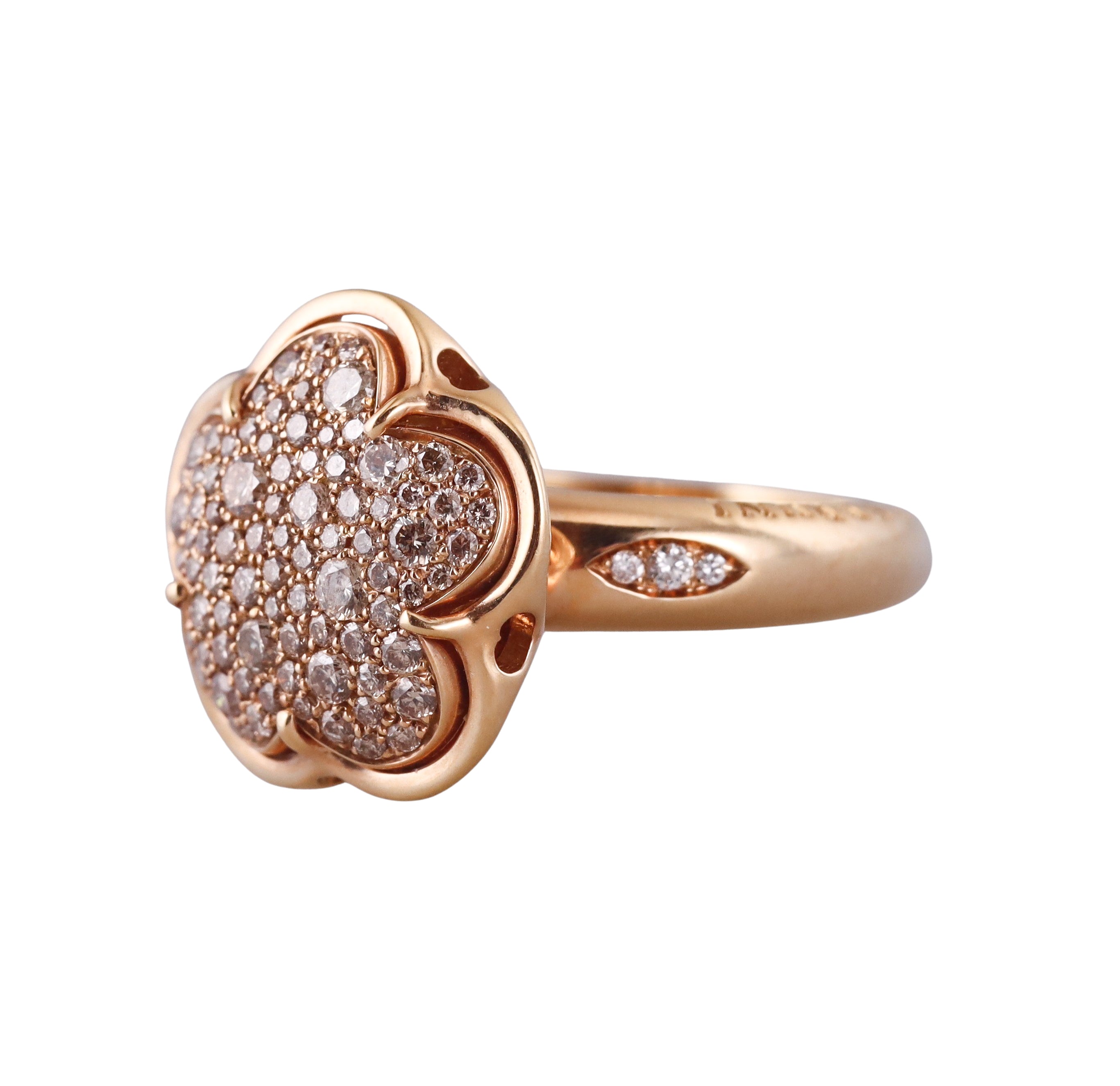 Pasquale Bruni Fancy Diamond Rose Gold Flower Ring