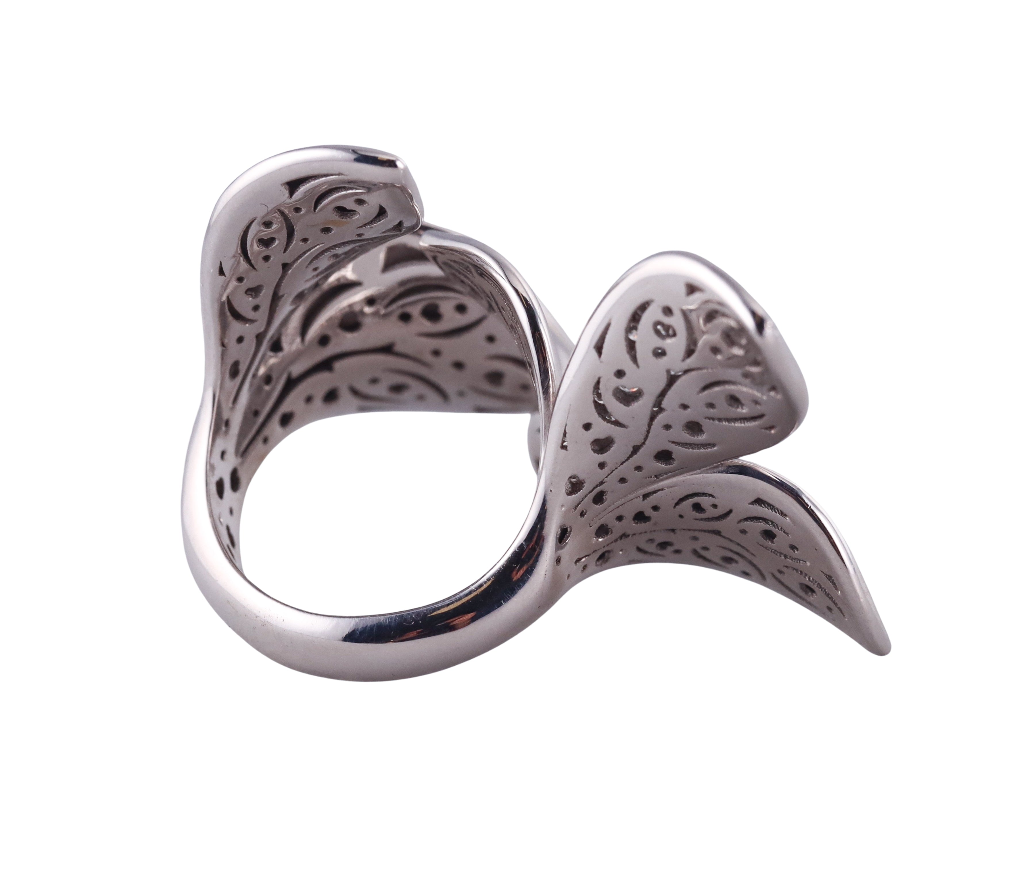 Pasquale Bruni Diamond White Gold Giardini Segreti Flower Ring