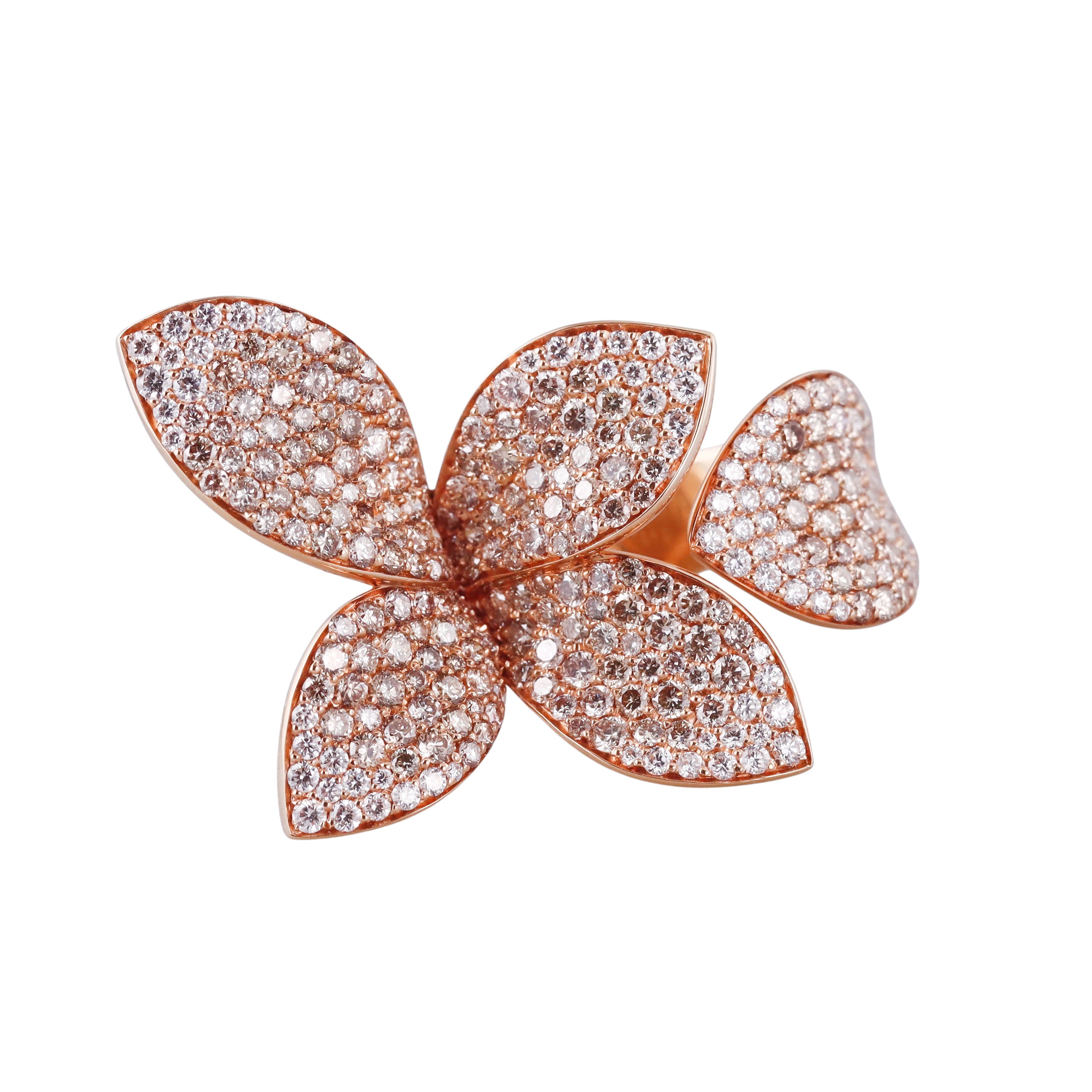 Pasquale Bruni Diamond Rose Gold Giardini Segreti Flower Ring