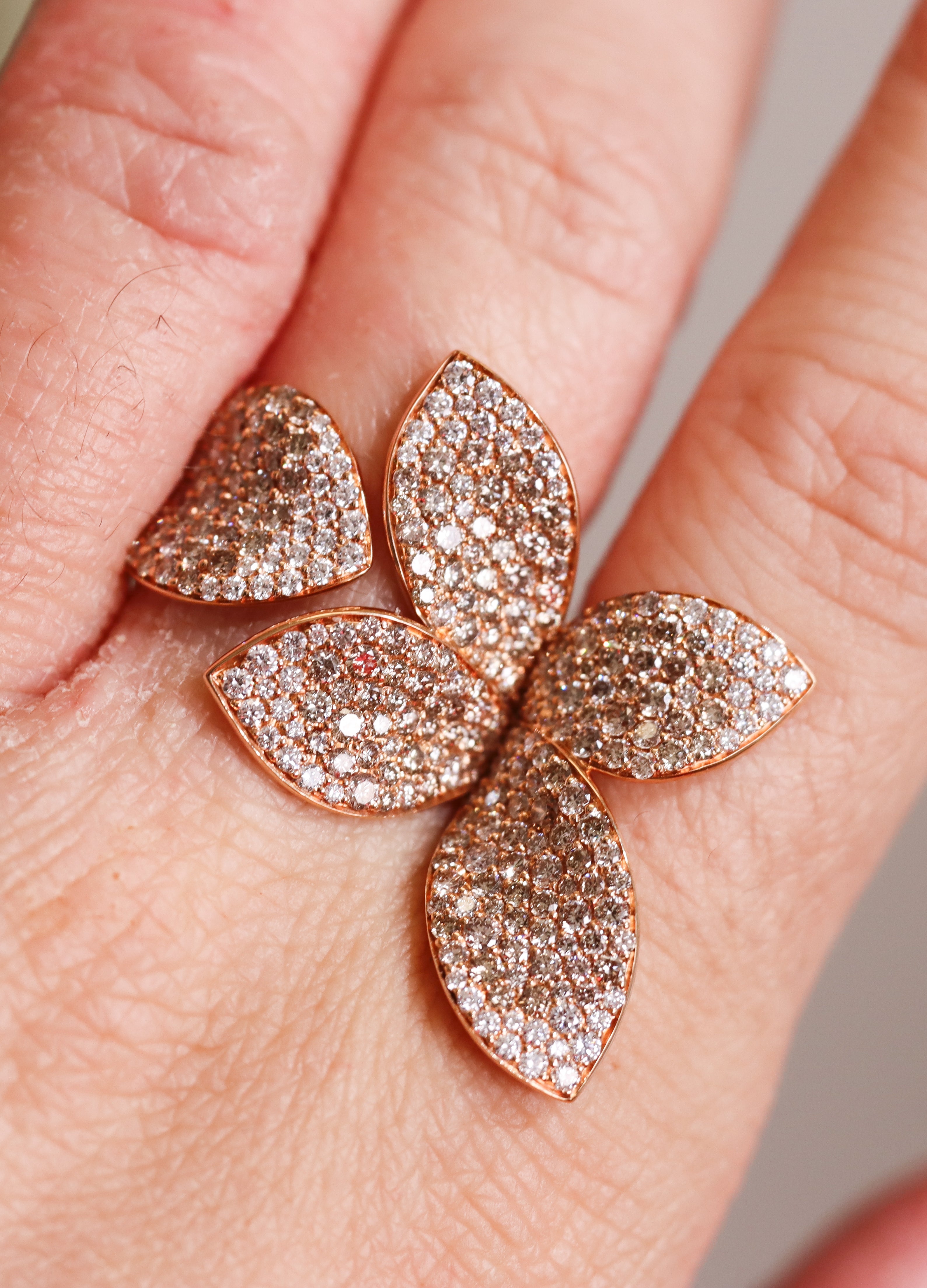 Pasquale Bruni Diamond Rose Gold Giardini Segreti Flower Ring