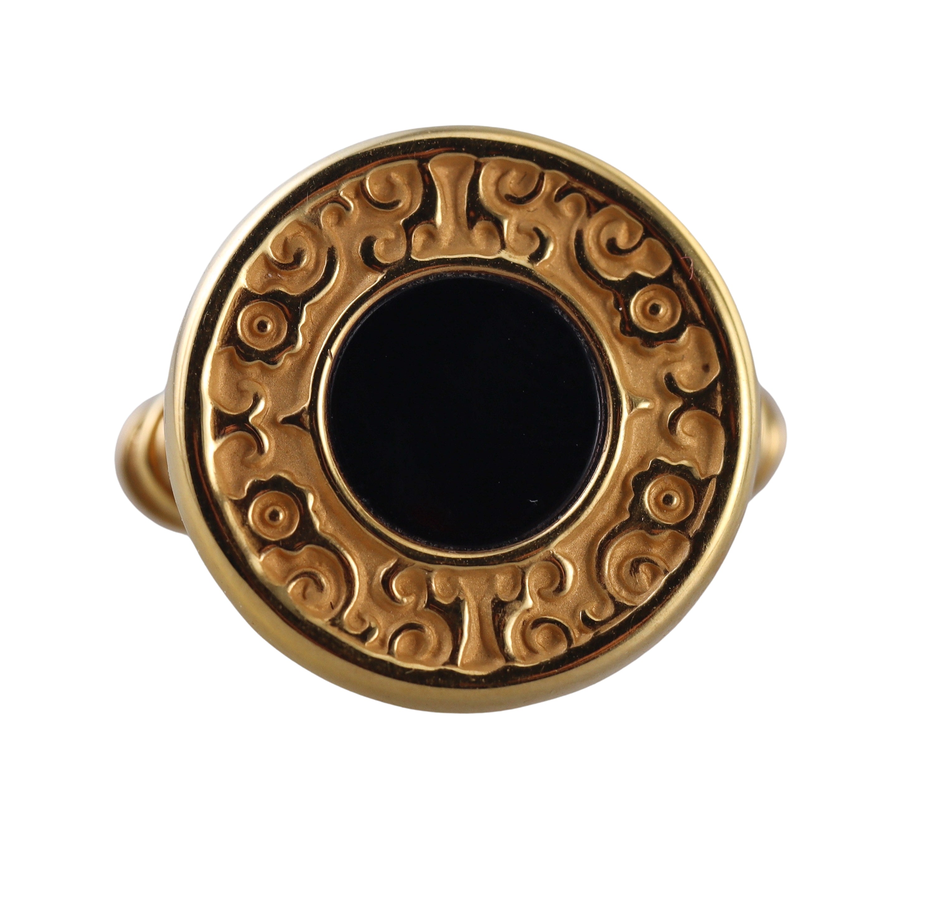 Carrera y Carrera Musica Black Onyx Gold Ring