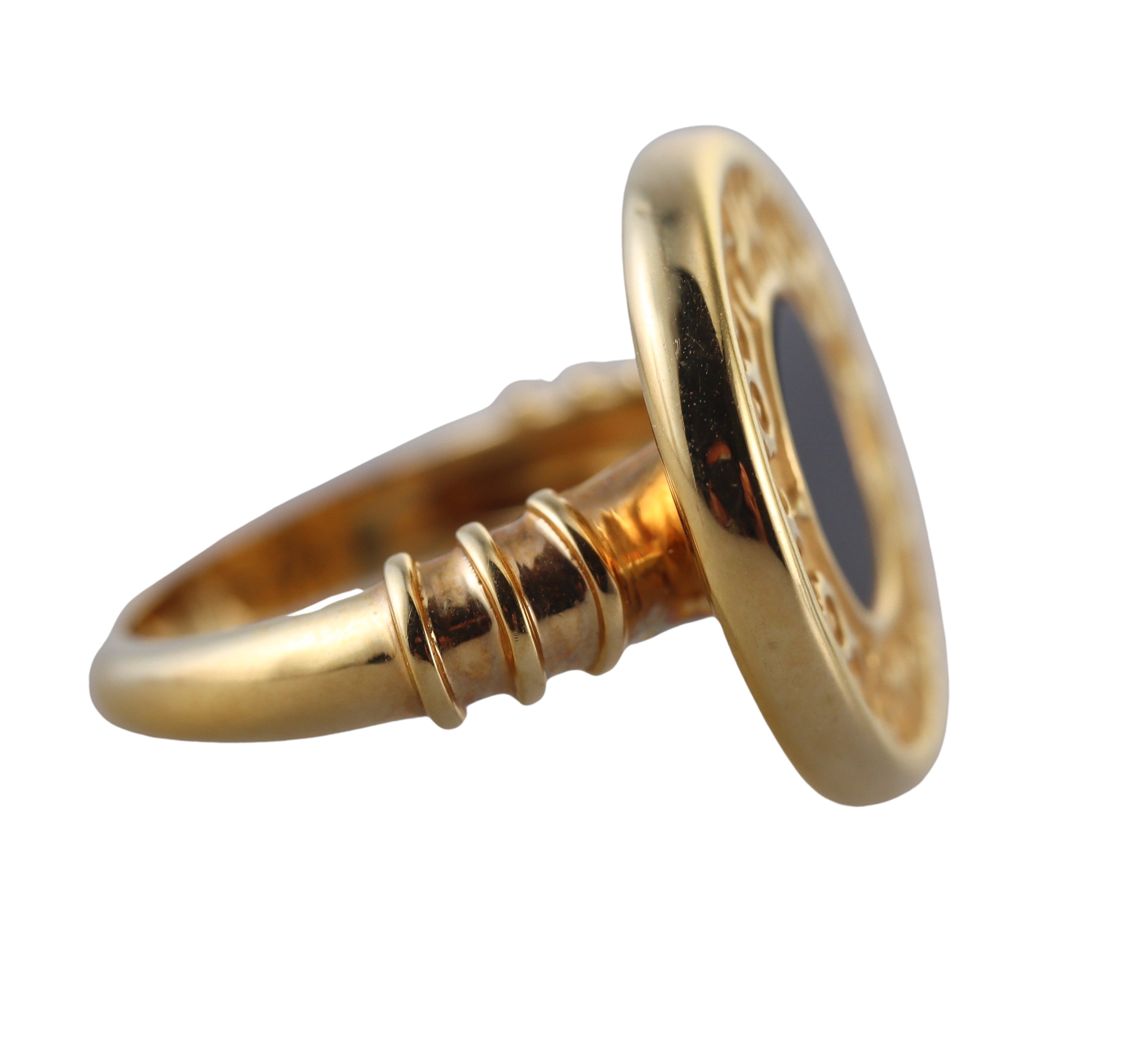 Carrera y Carrera Musica Black Onyx Gold Ring