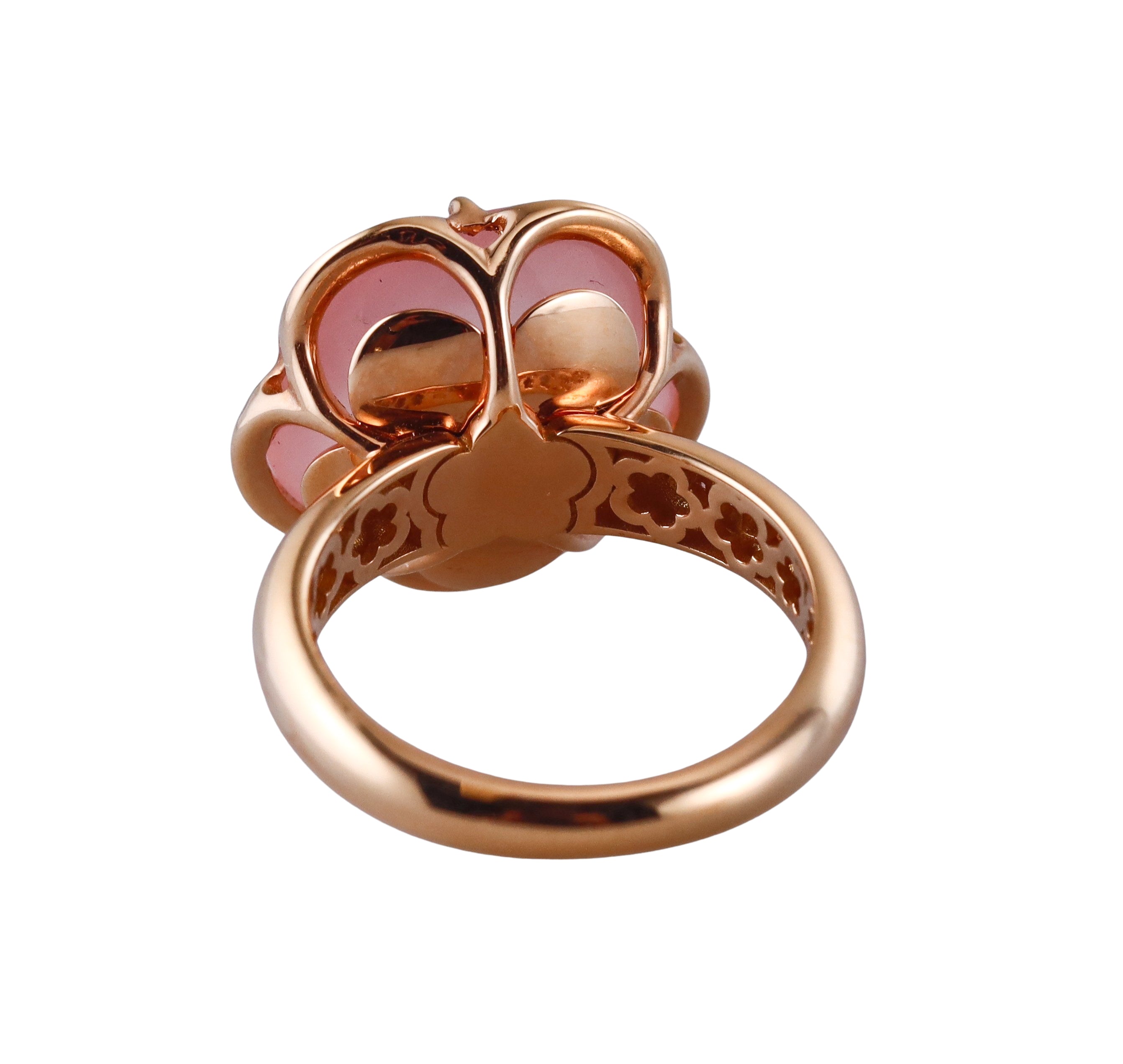 Pasquale Bruni Rose Quartz Diamond Gold Ring