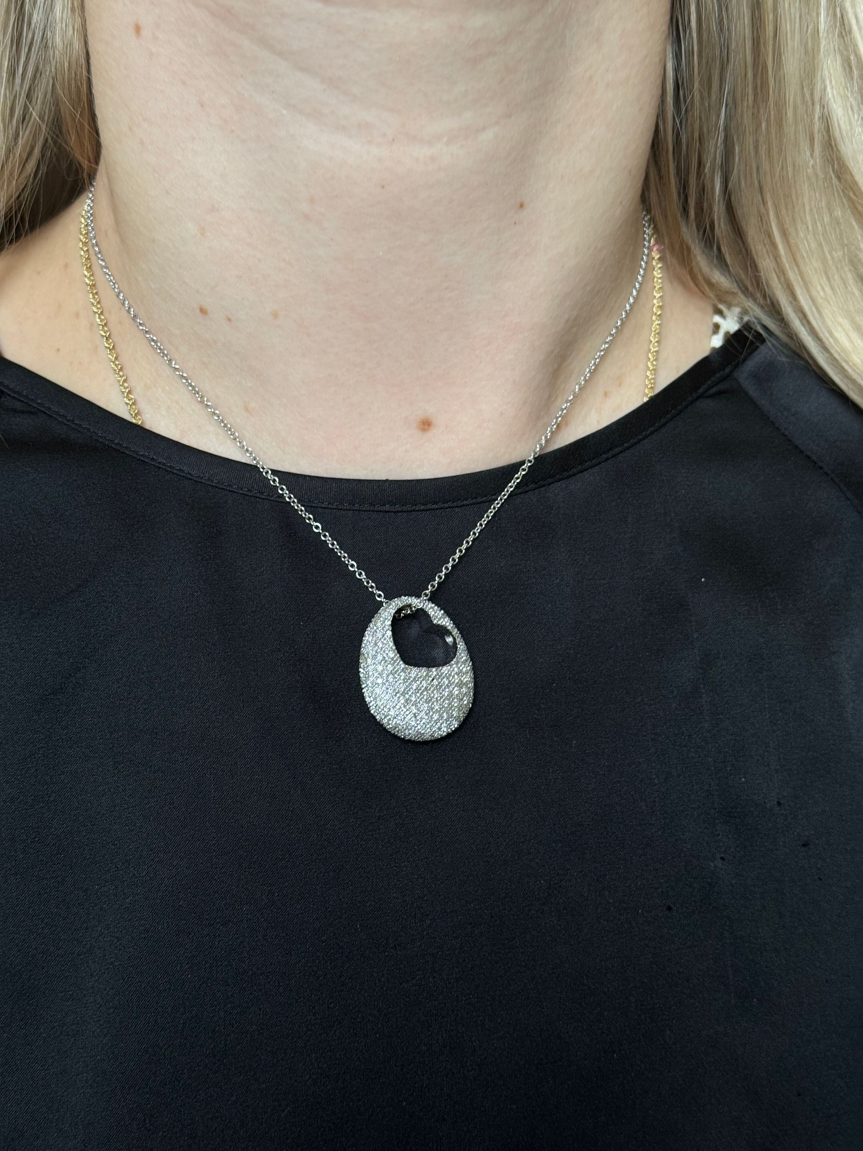 Pasquale Bruni Gold Diamond Heart Pendant Necklace