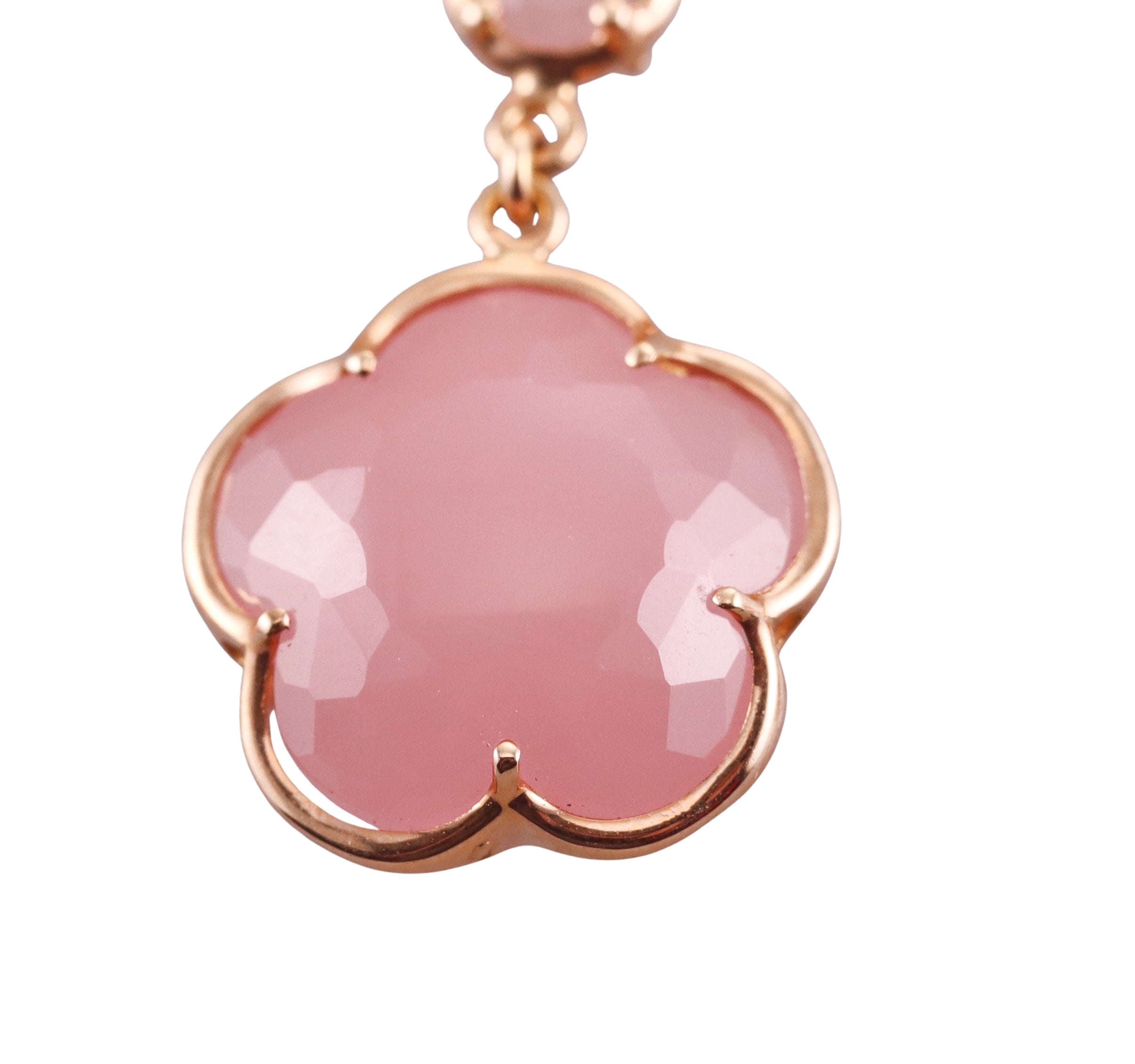 Pasquale Bruni Rose Quartz Gold Drop Earrings