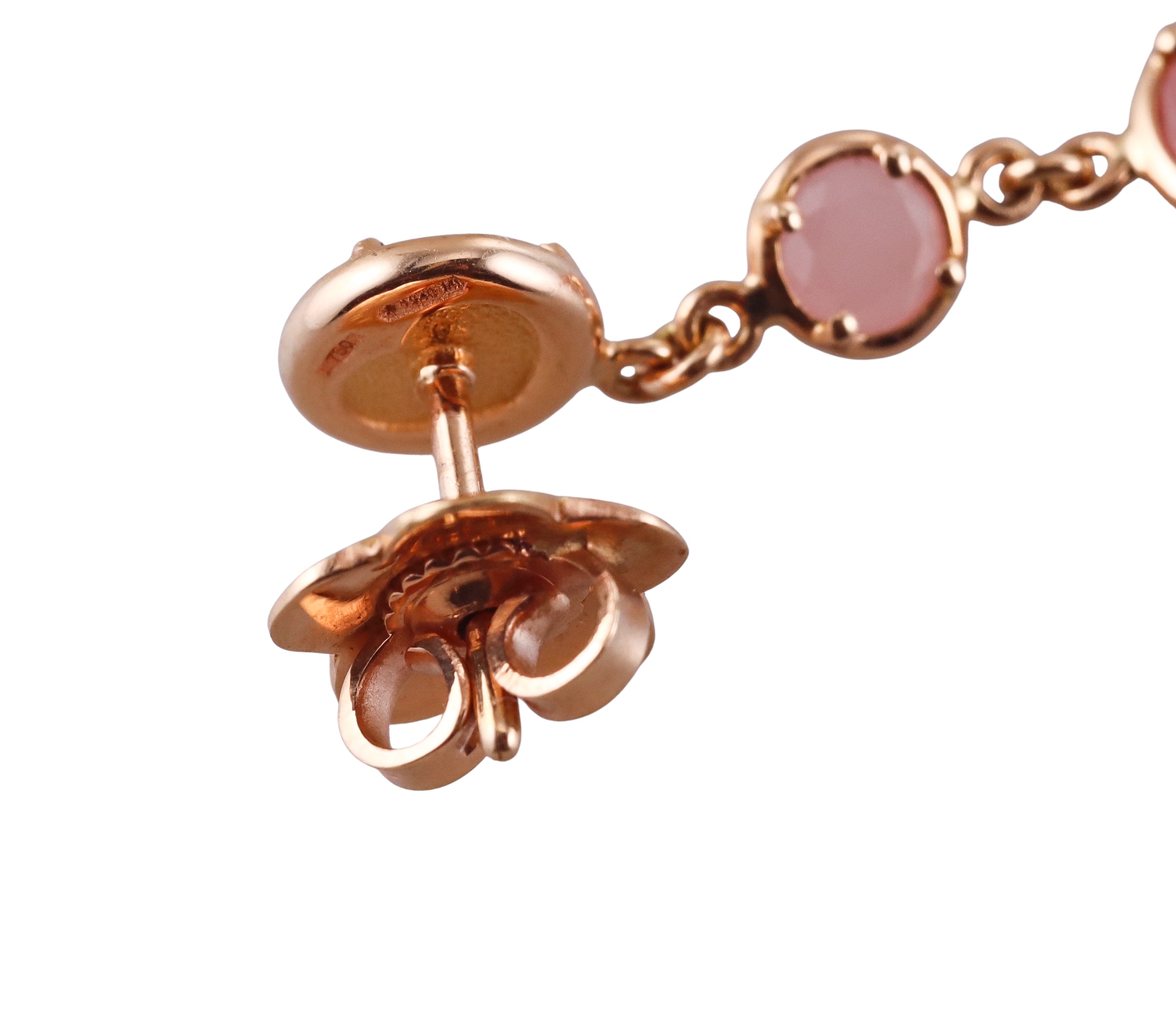 Pasquale Bruni Rose Quartz Gold Drop Earrings