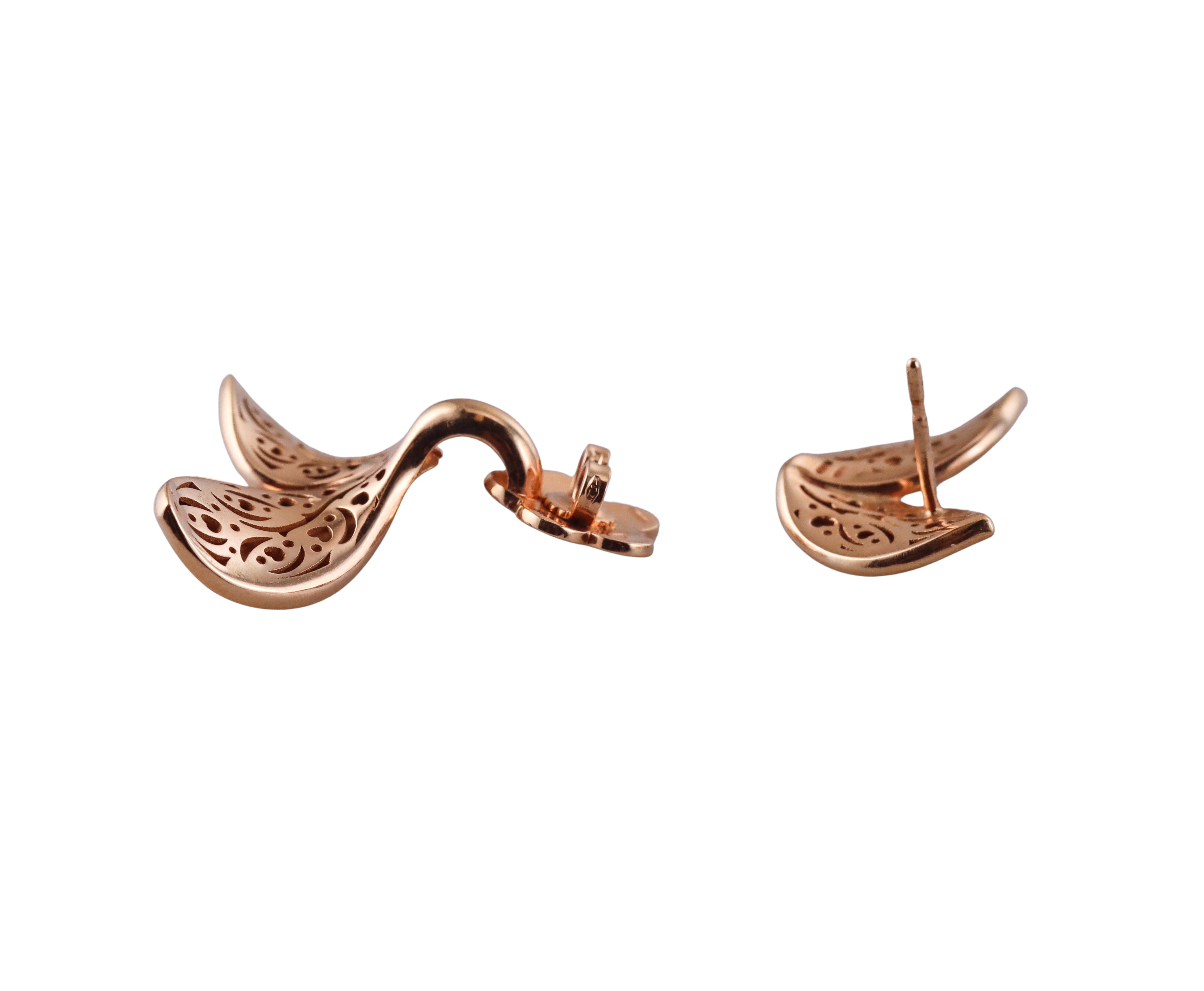 Pasquale Bruni Giardini Segreti Rose Gold Flower Earrings