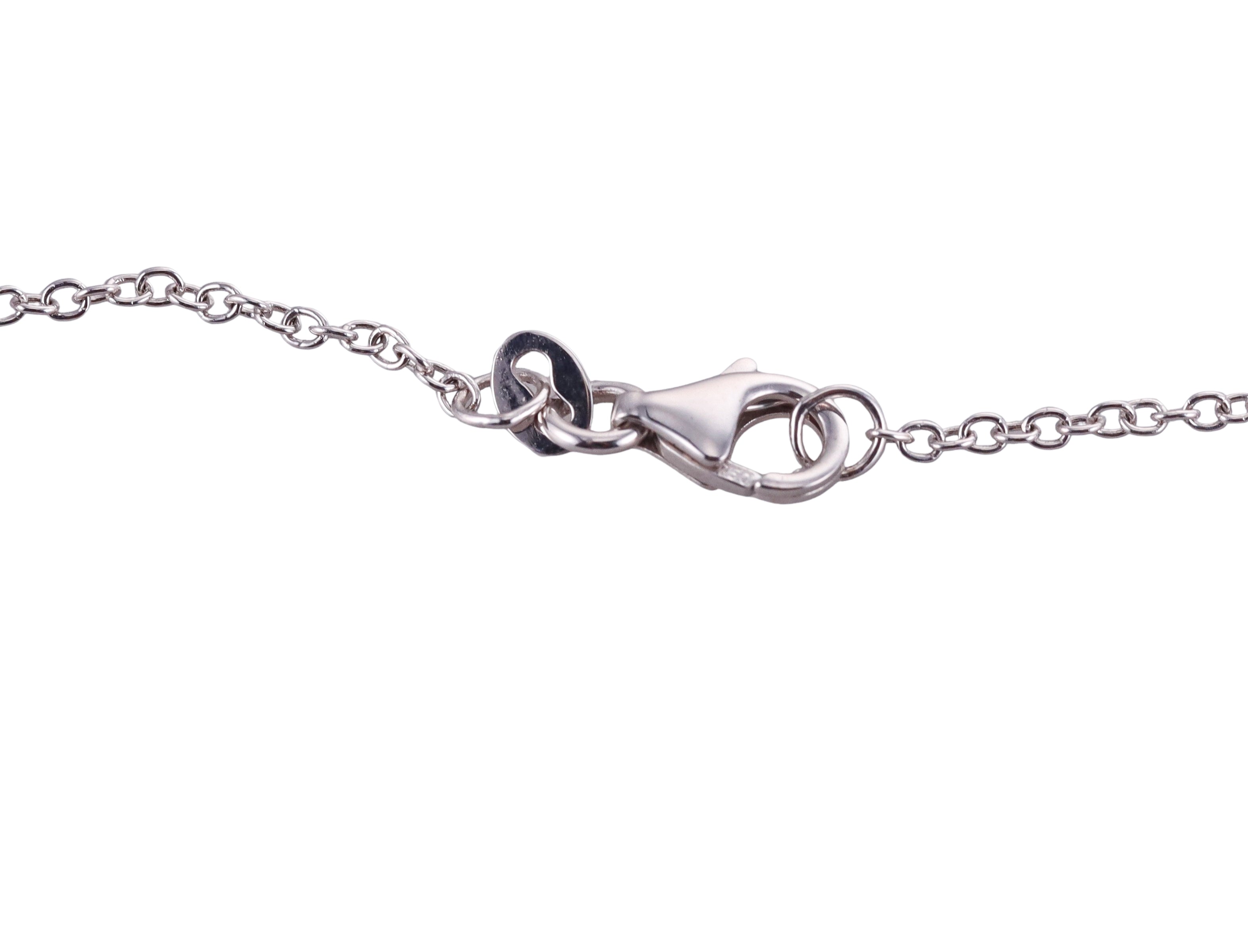 Giloro White Gold Diamond Lapis Large Pendant Necklace