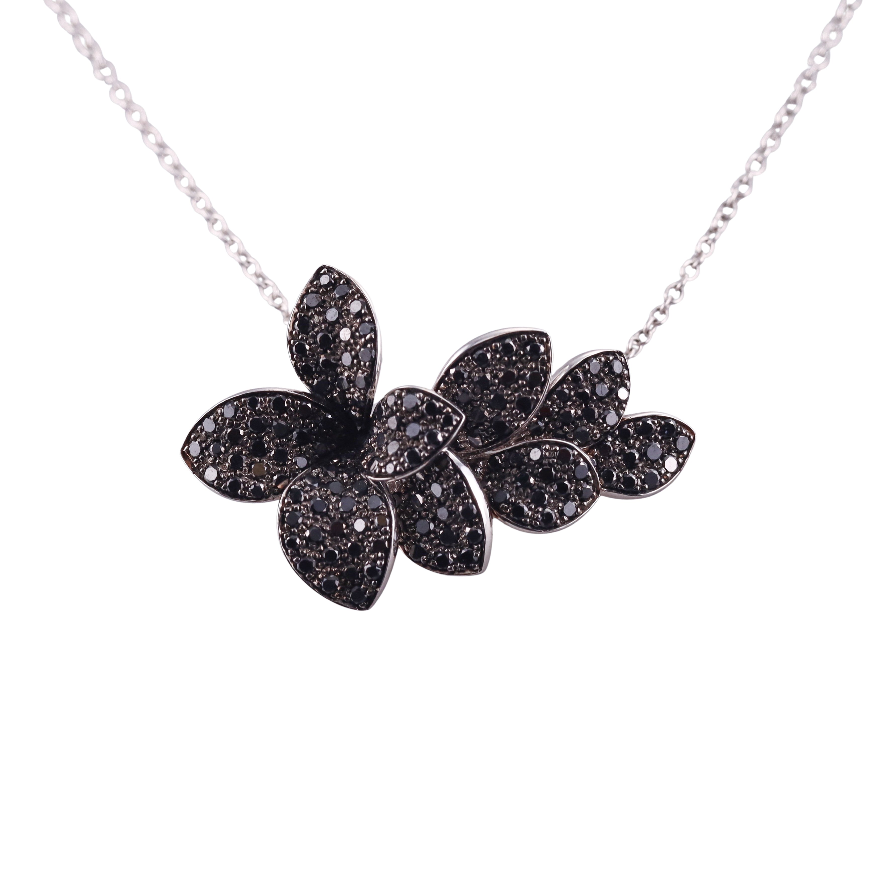 Pasquale Bruni Black Diamond Giardini Segreti Flower Necklace