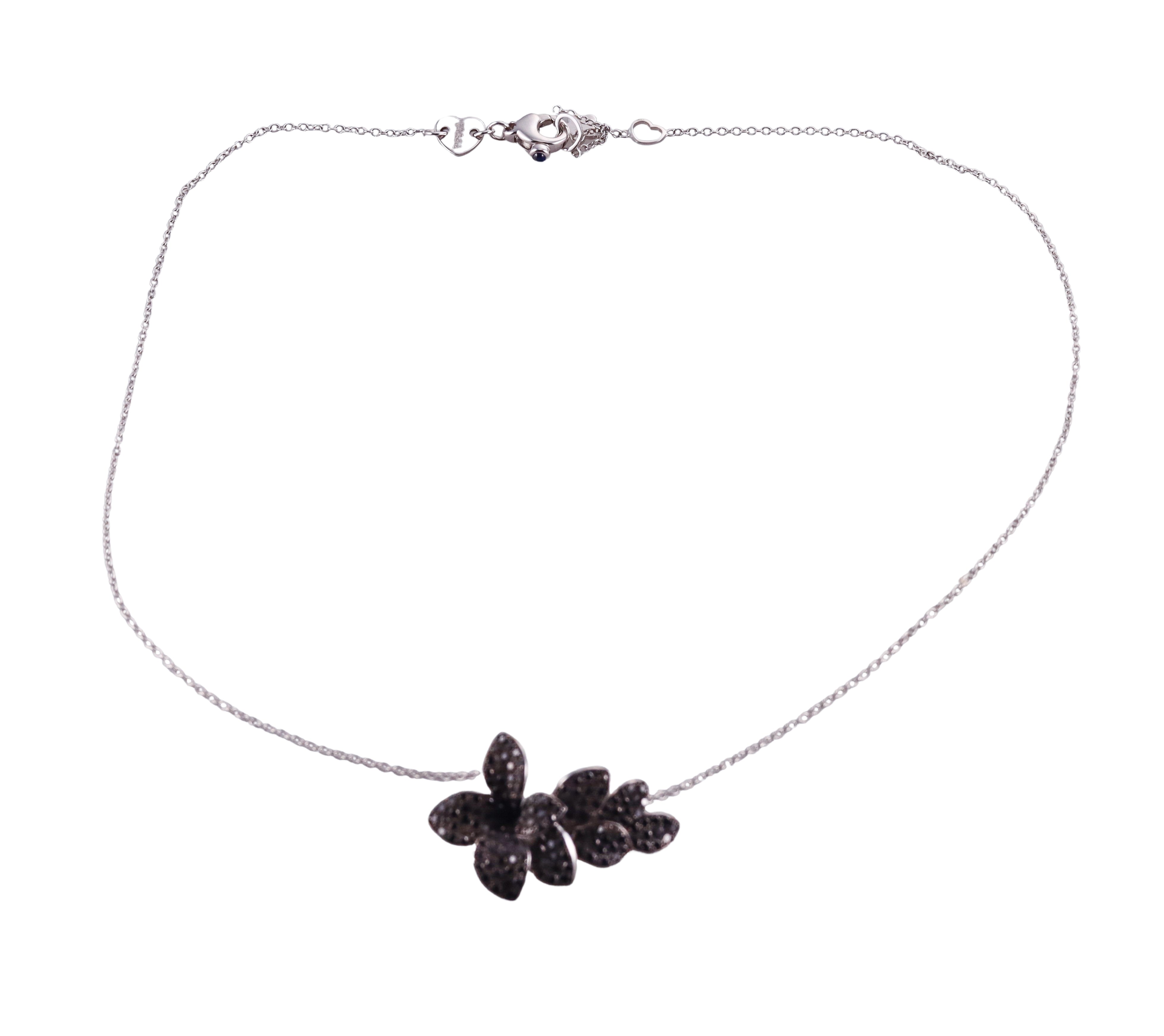 Pasquale Bruni Black Diamond Giardini Segreti Flower Necklace