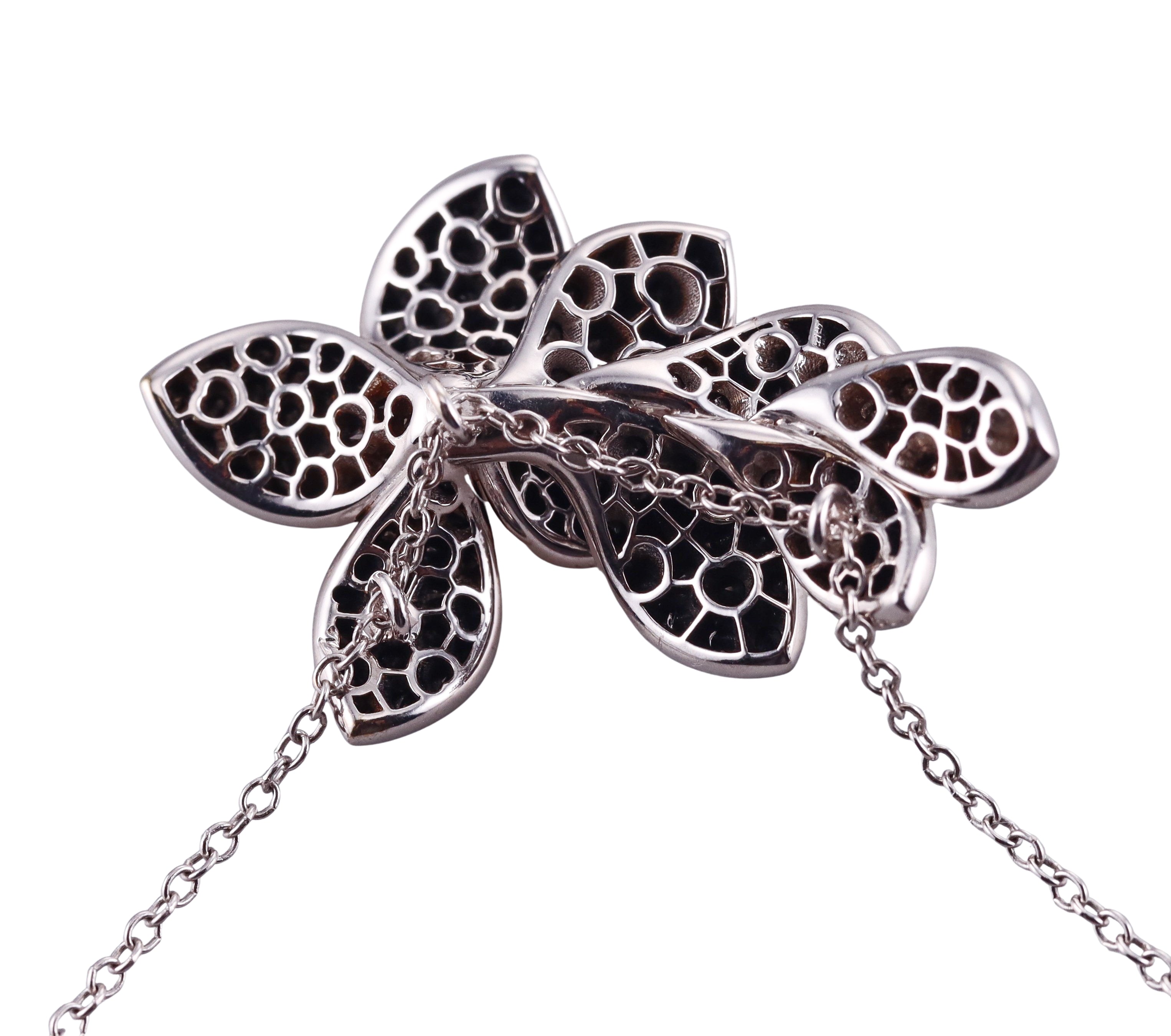 Pasquale Bruni Black Diamond Giardini Segreti Flower Necklace