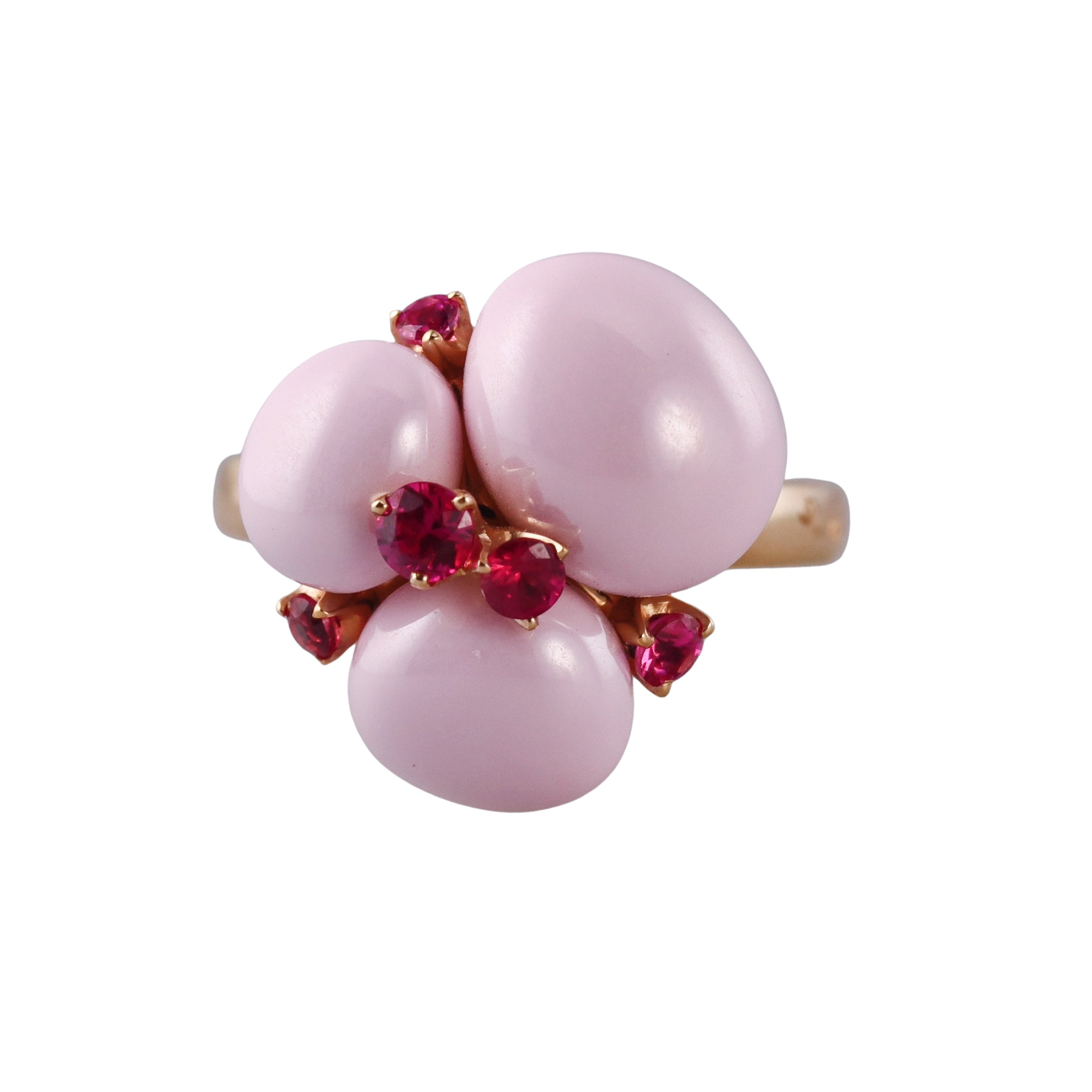 Pomellato Capri Pink Ceramic Quartz Rose Gold Ring