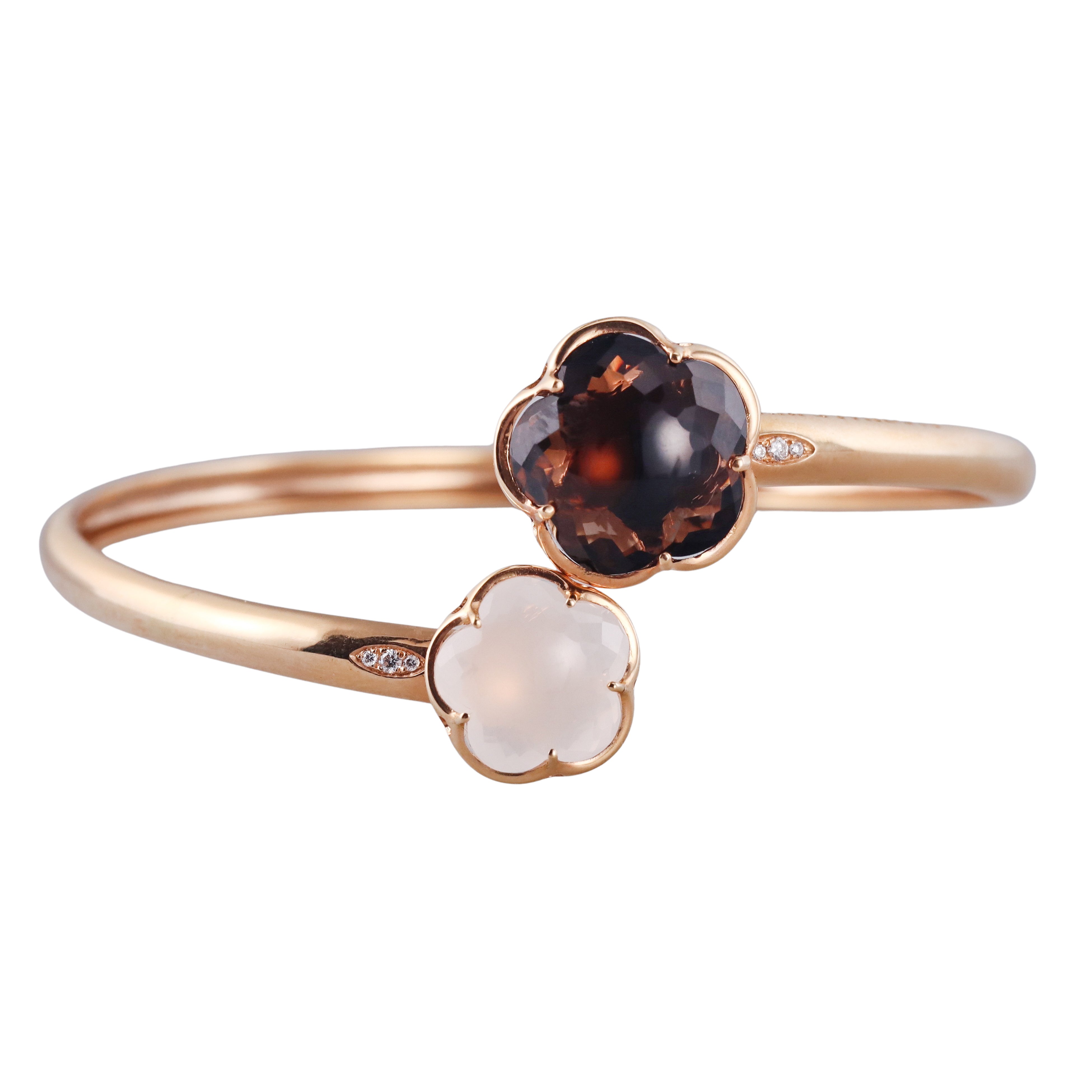 Pasquale Bruni Rose Gold Diamond Quartz Bypass Bracelet