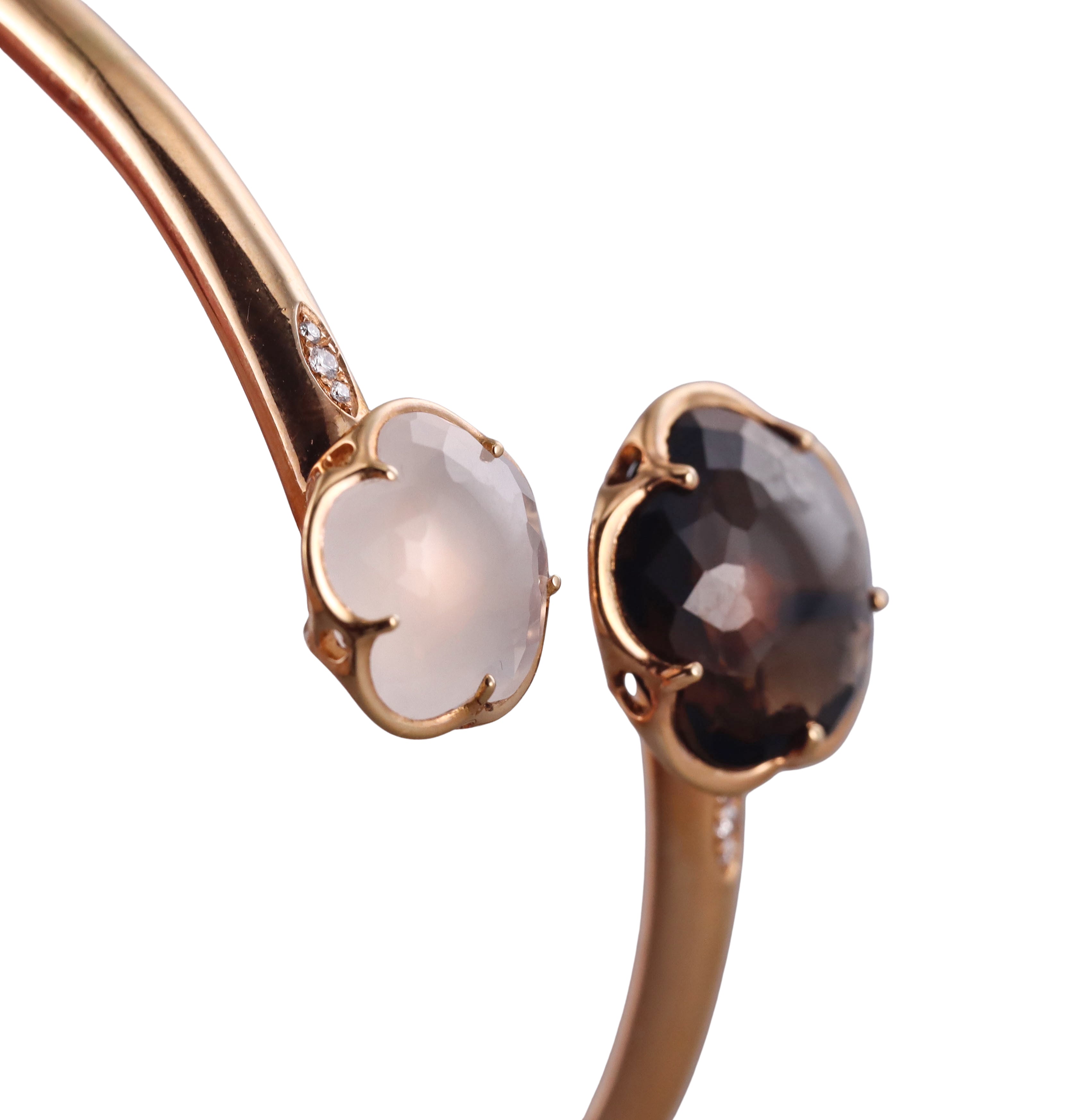 Pasquale Bruni Rose Gold Diamond Quartz Bypass Bracelet