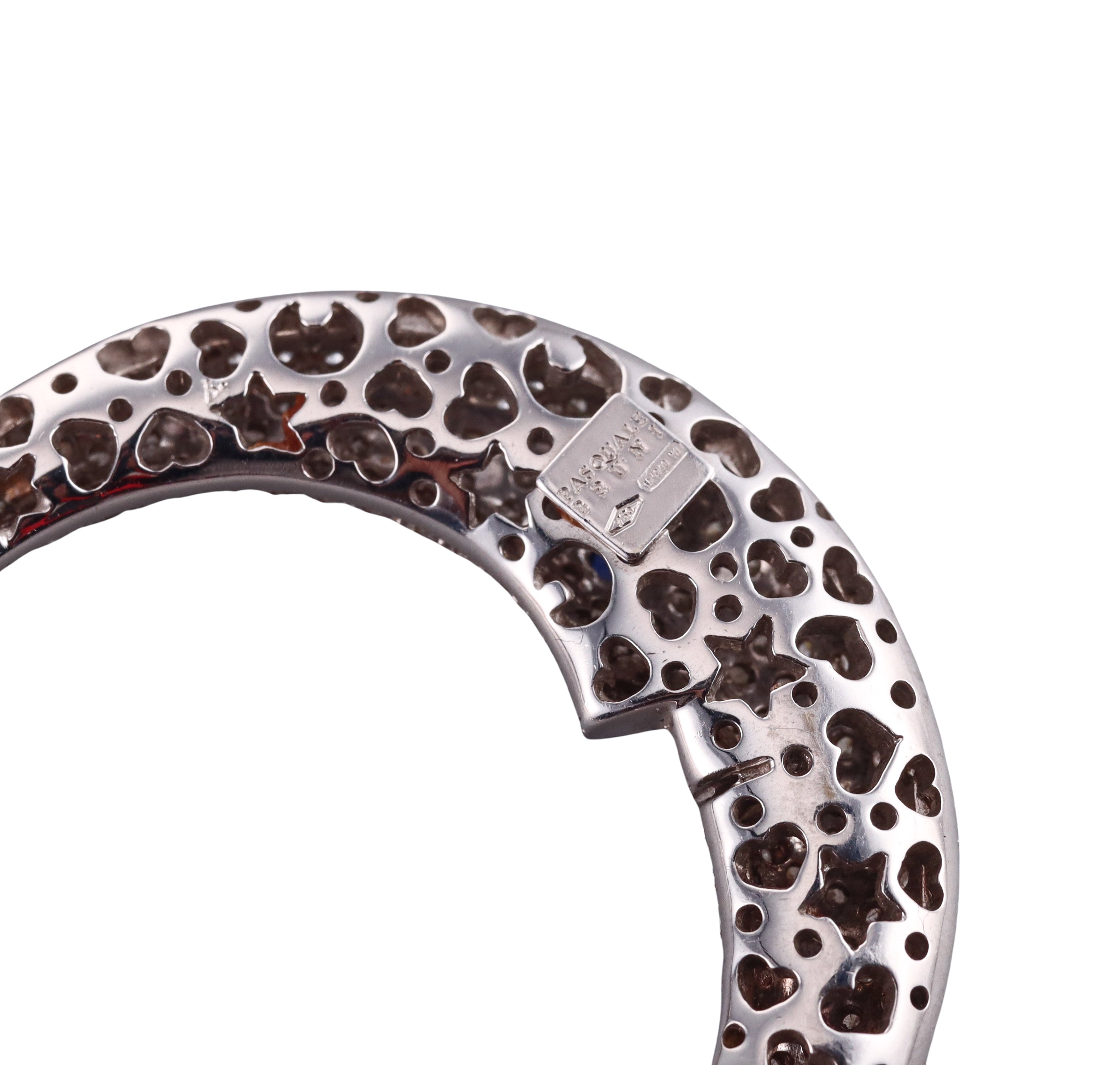 Pasquale Bruni Gold 4.45ctw Diamond Half Moon Necklace
