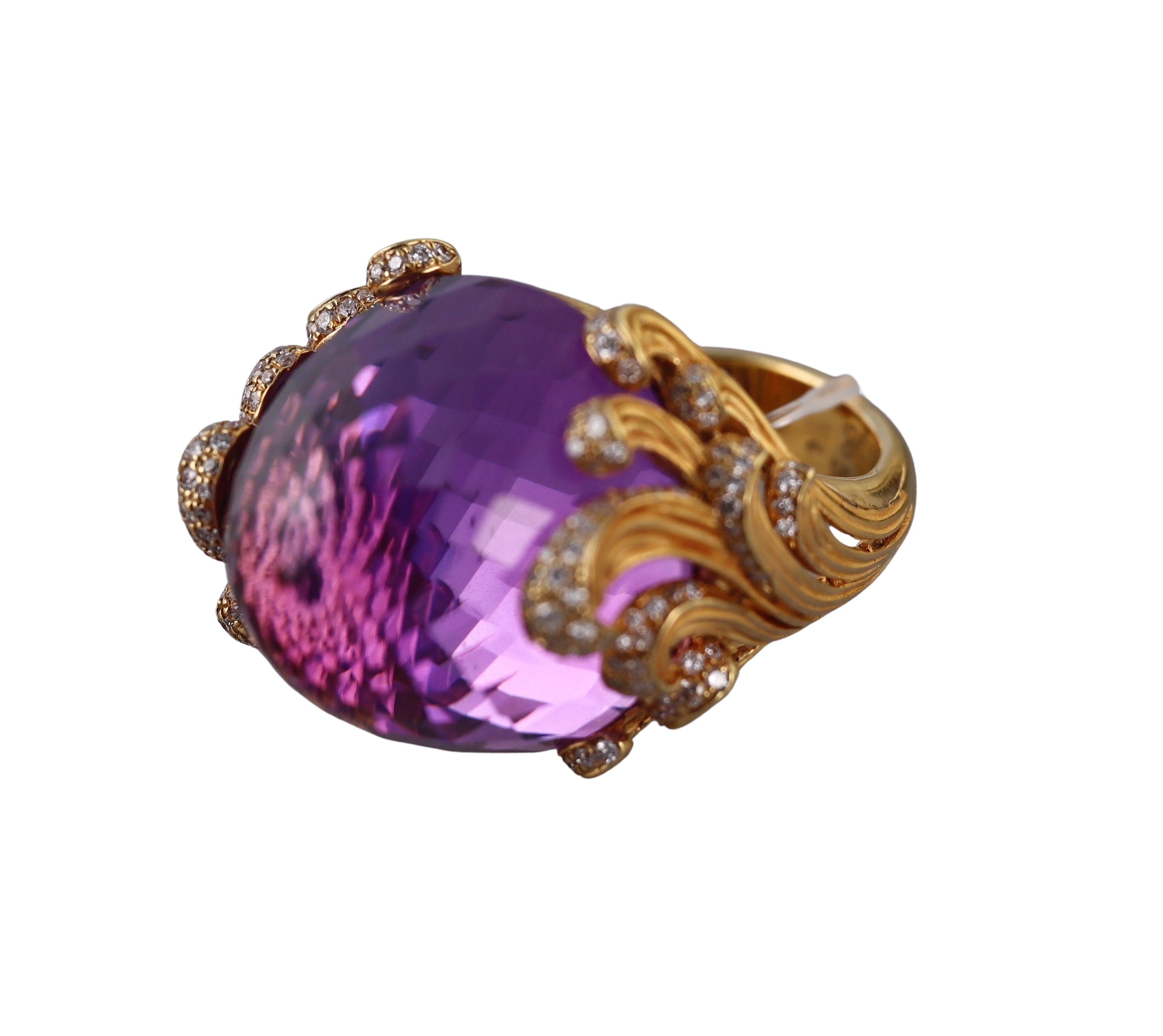 Carrera y Carrera Origen Maxi Gold Diamond Amethyst Ring