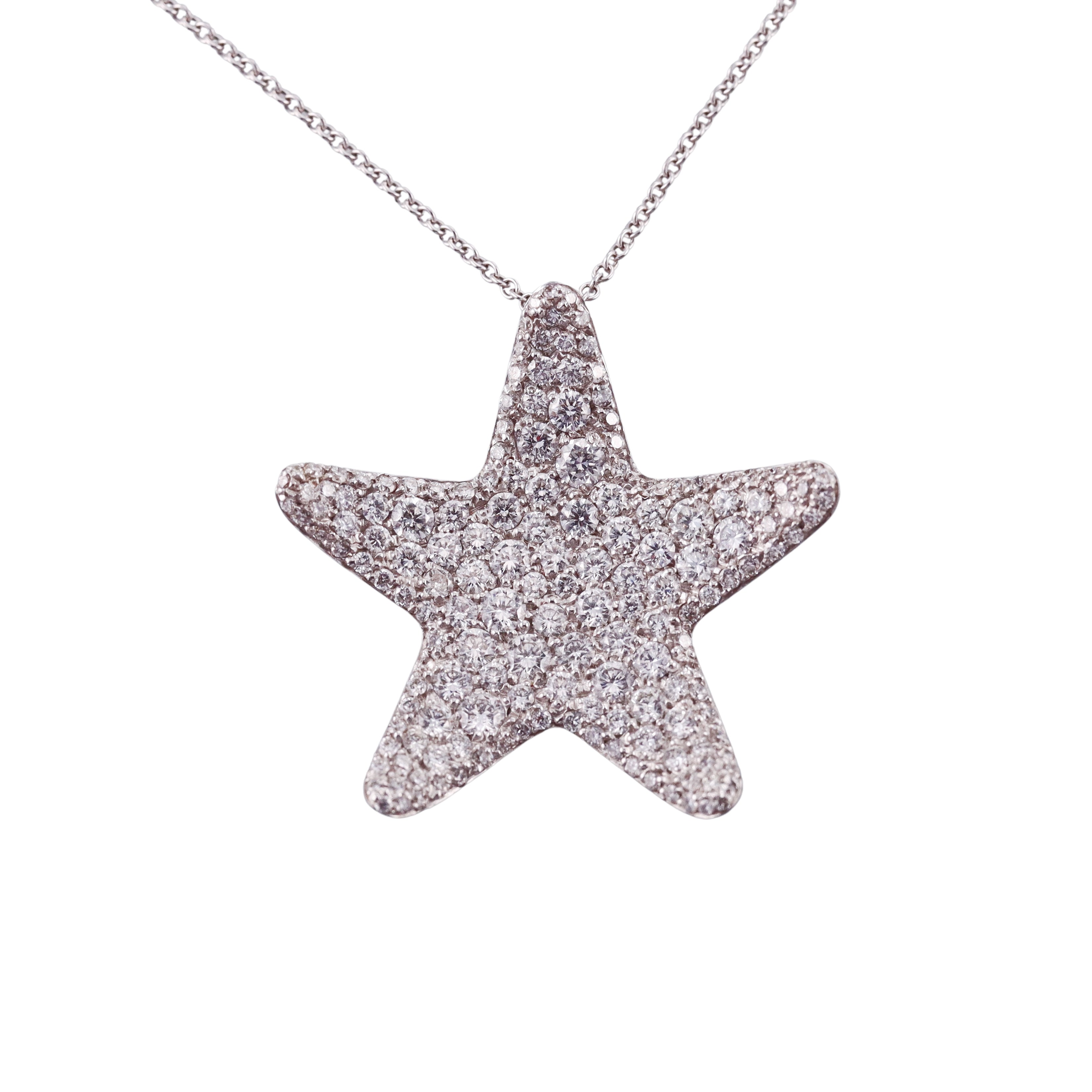 Pasquale Bruni Gold 2.18ctw Diamond Starfish Necklace