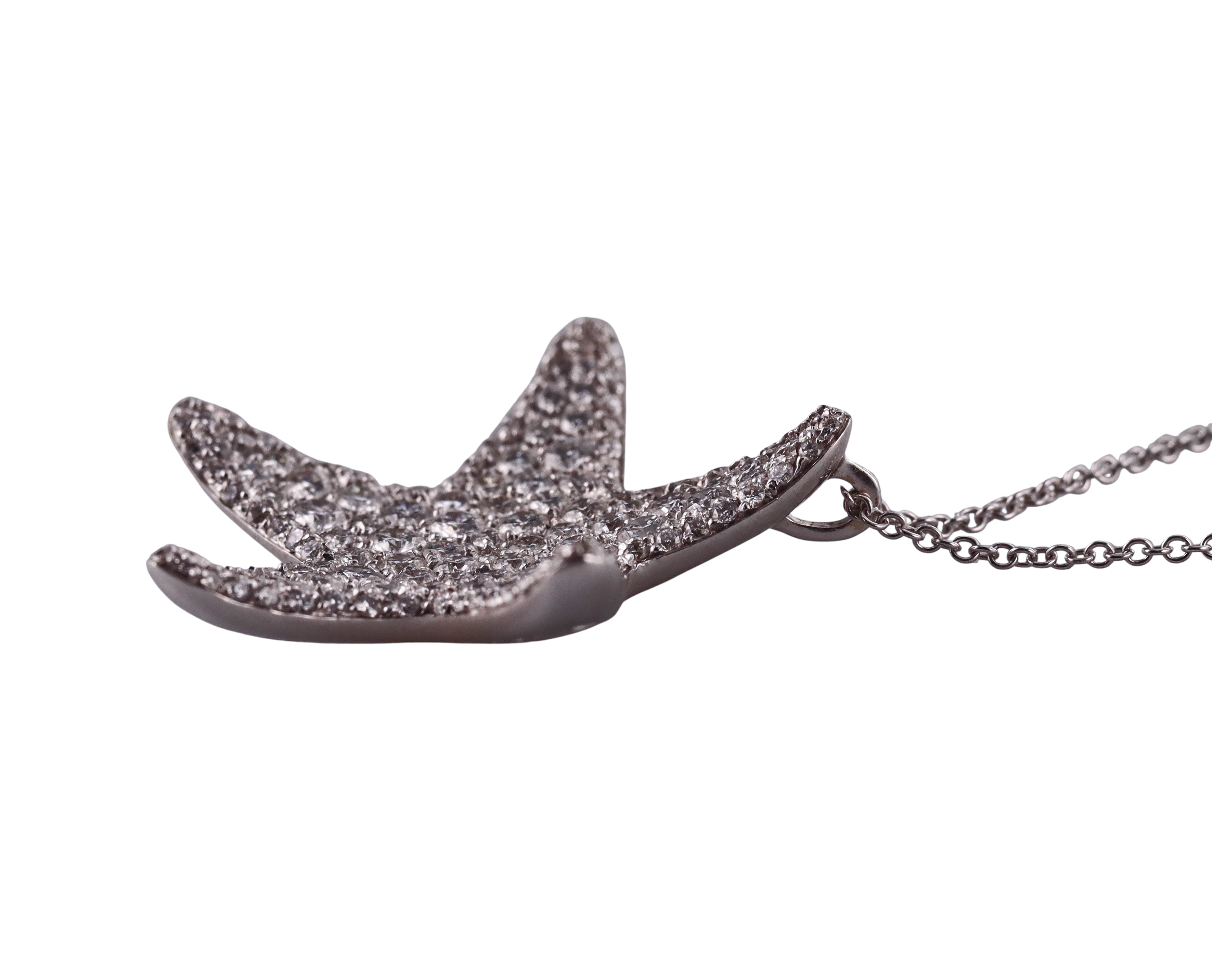 Pasquale Bruni Gold 2.18ctw Diamond Starfish Necklace