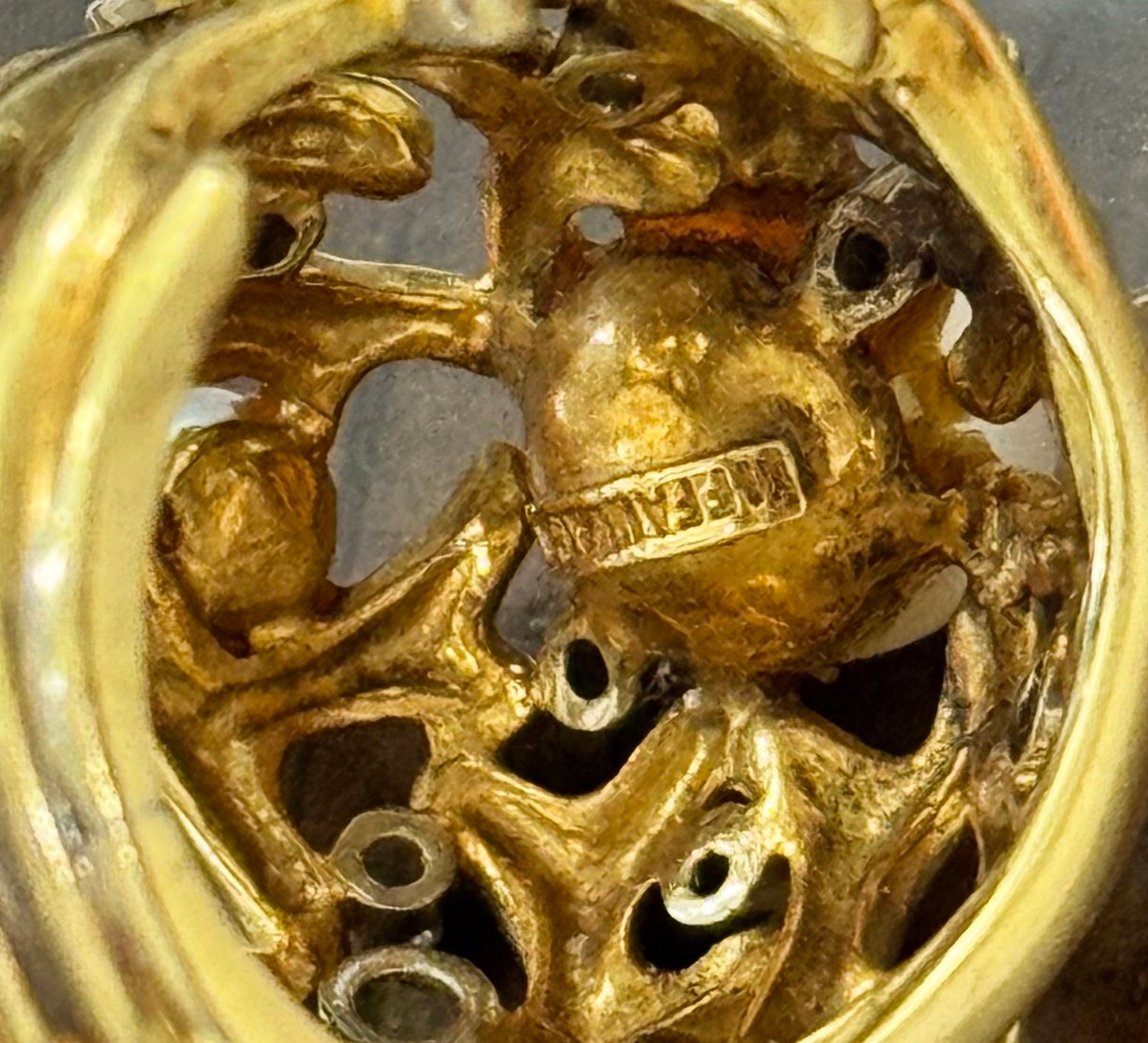 Tiffany & Co Vintage Pearl Diamond Gold Dome Ring