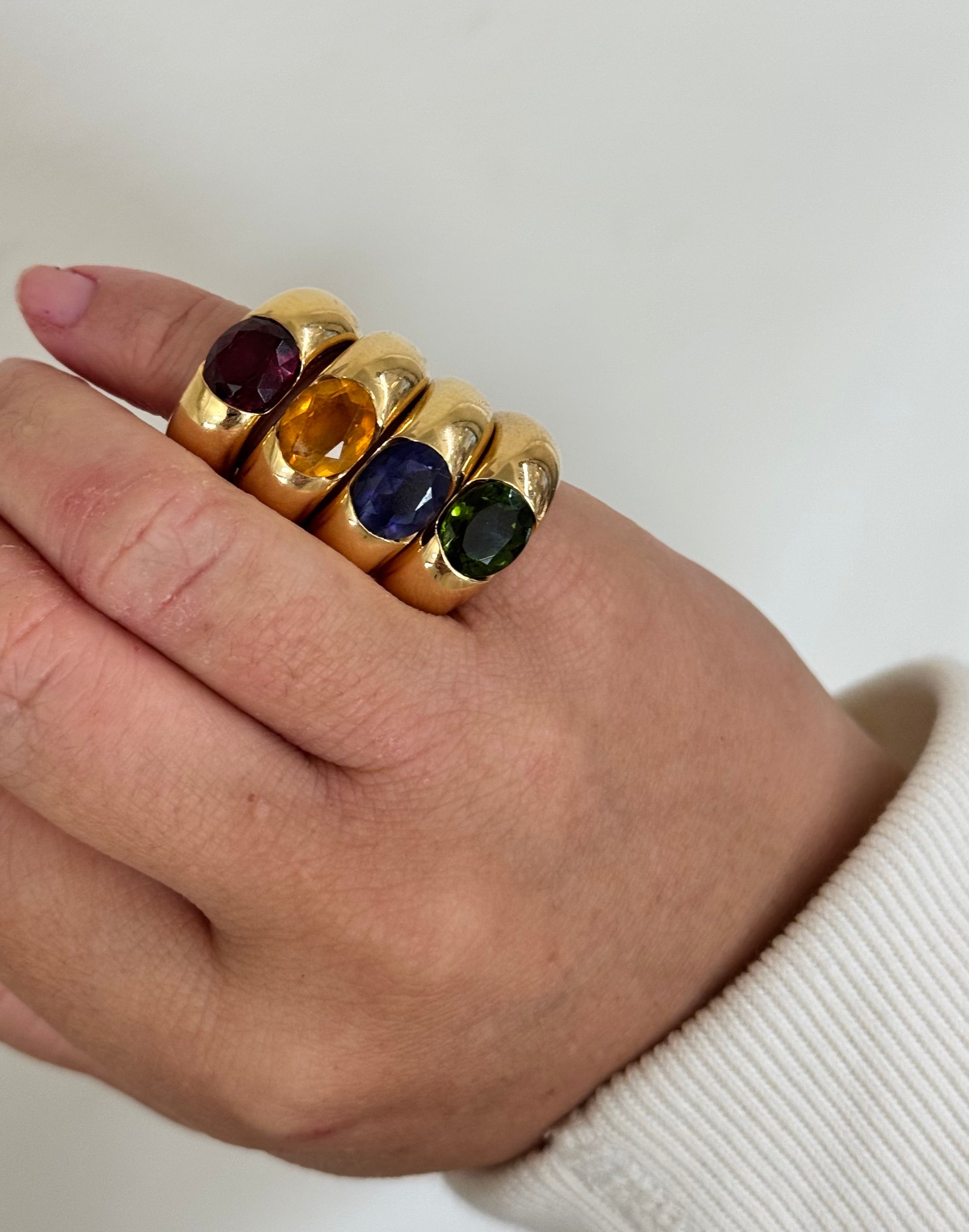 Cartier Ellipse Pink Tourmaline Gold Ring