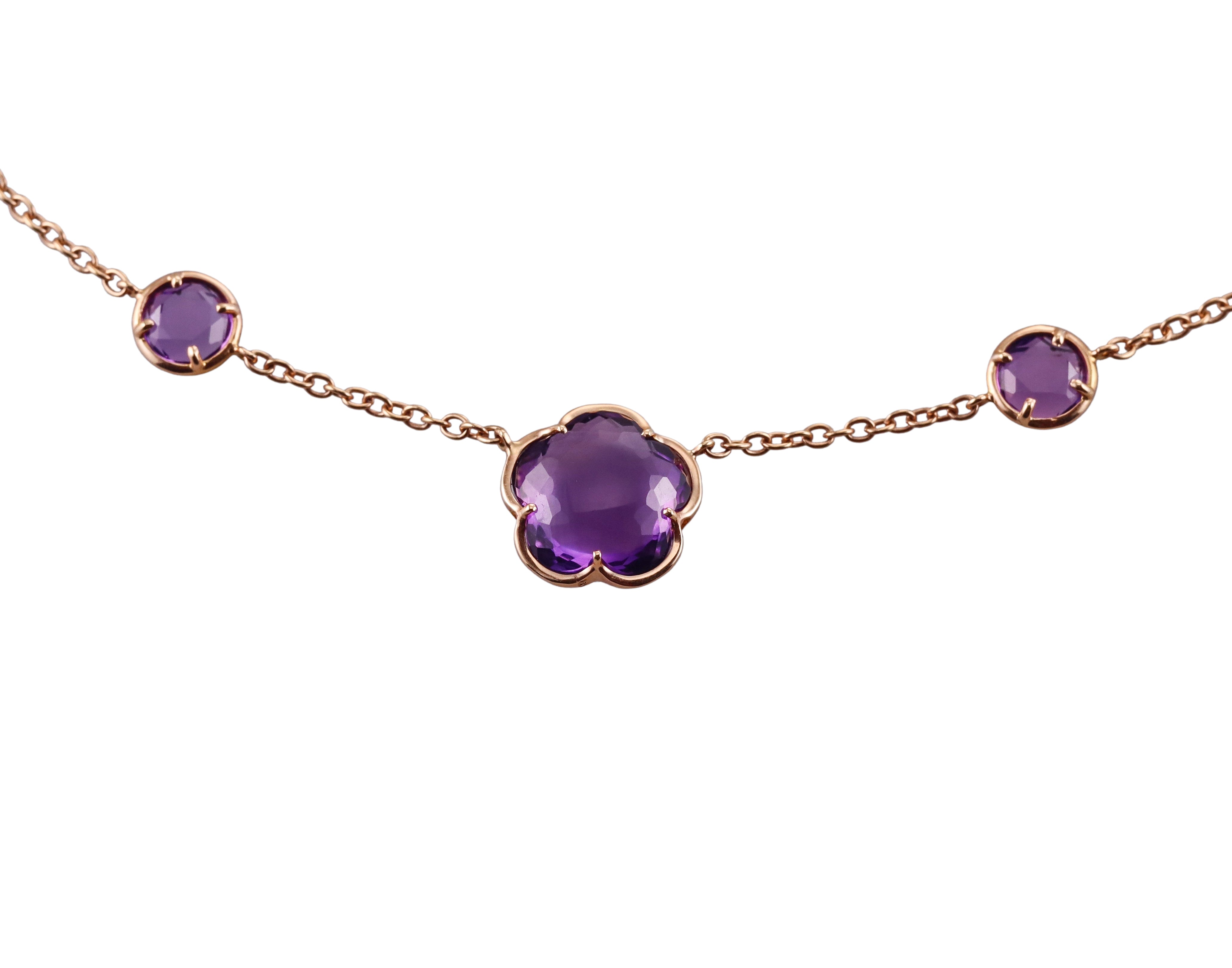 Pasquale Bruni Rose Gold Amethyst Necklace