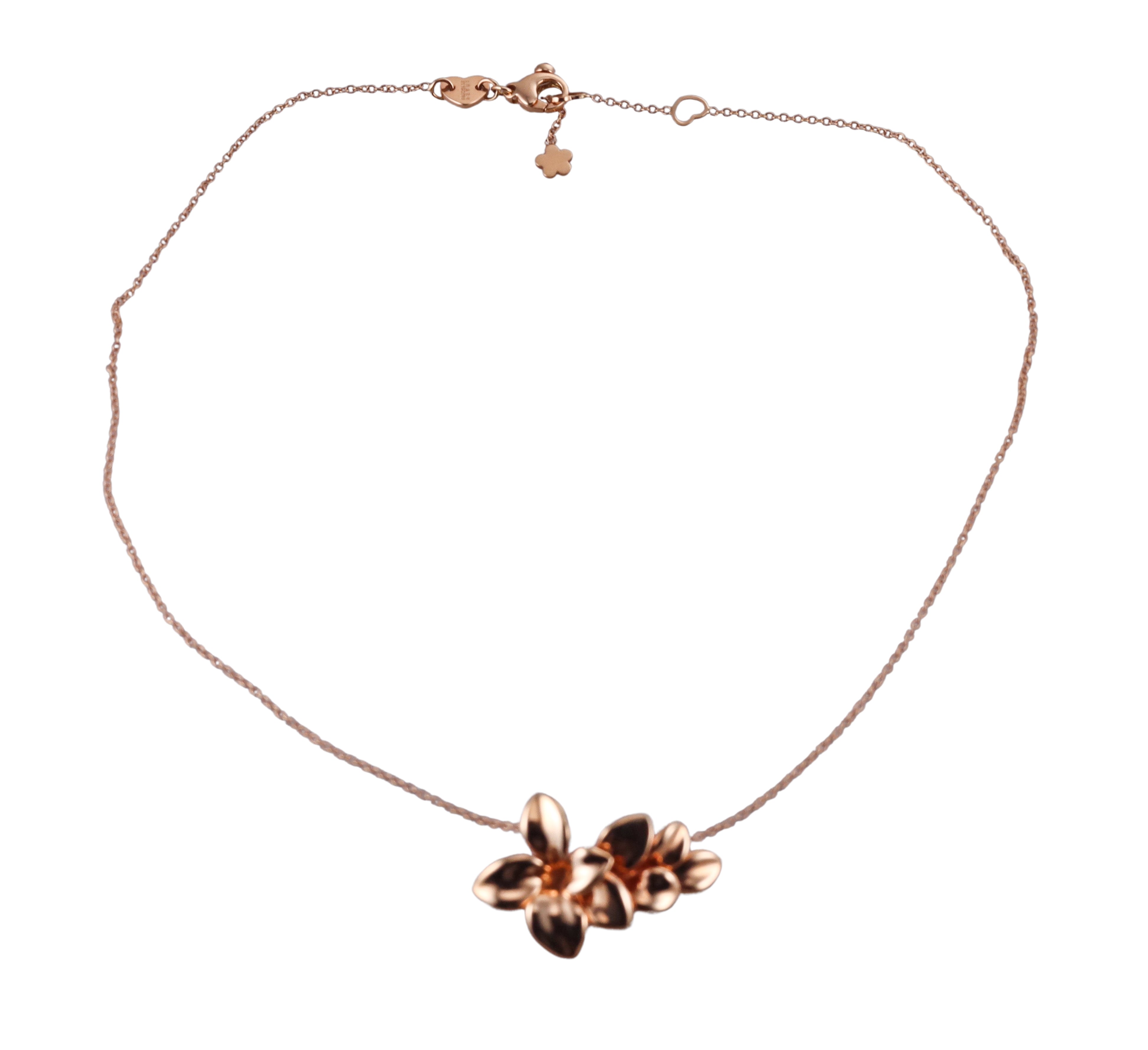 Pasquale Bruni Rose Gold Giardini Segreti Flower Pendant Necklace