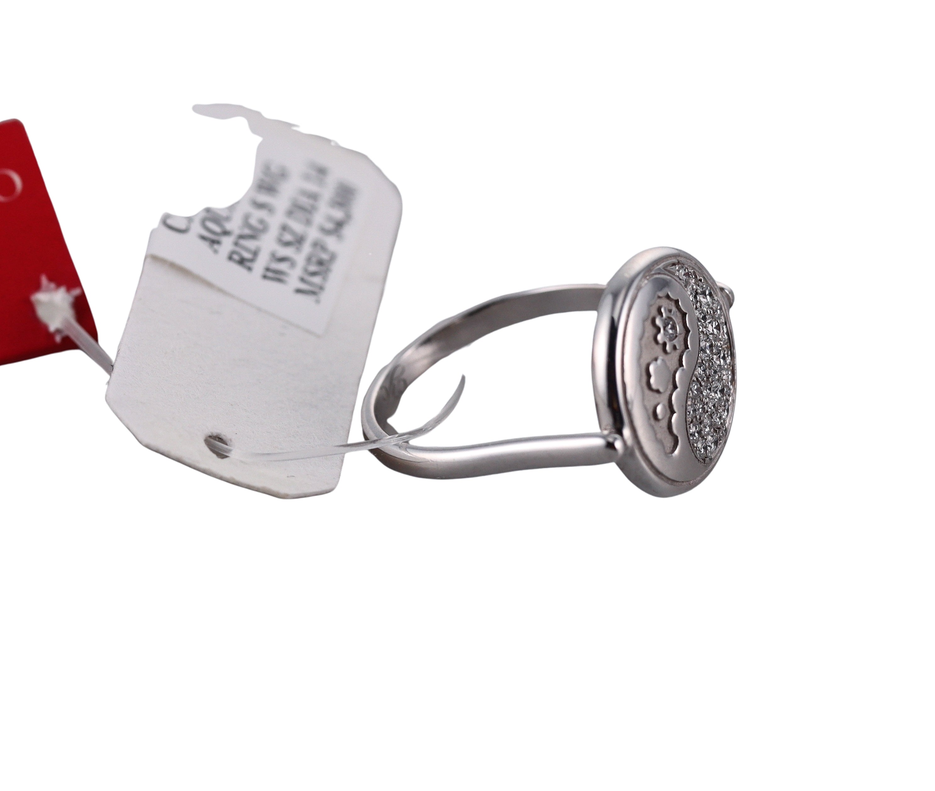 Carrera y Carrera Aqua Diamond Yin Yang Gold Flip Ring