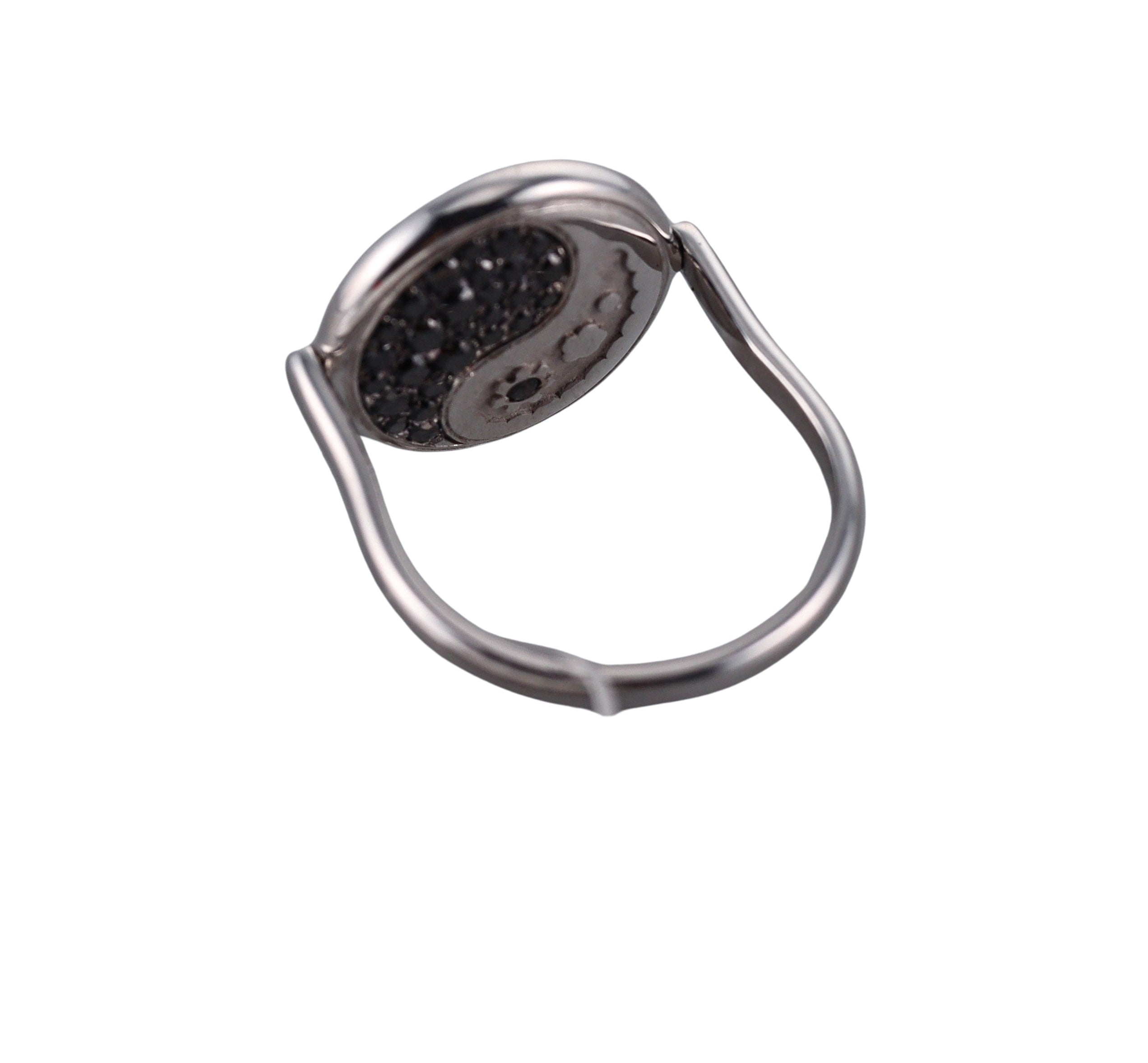 Carrera y Carrera Aqua Diamond Yin Yang Gold Flip Ring