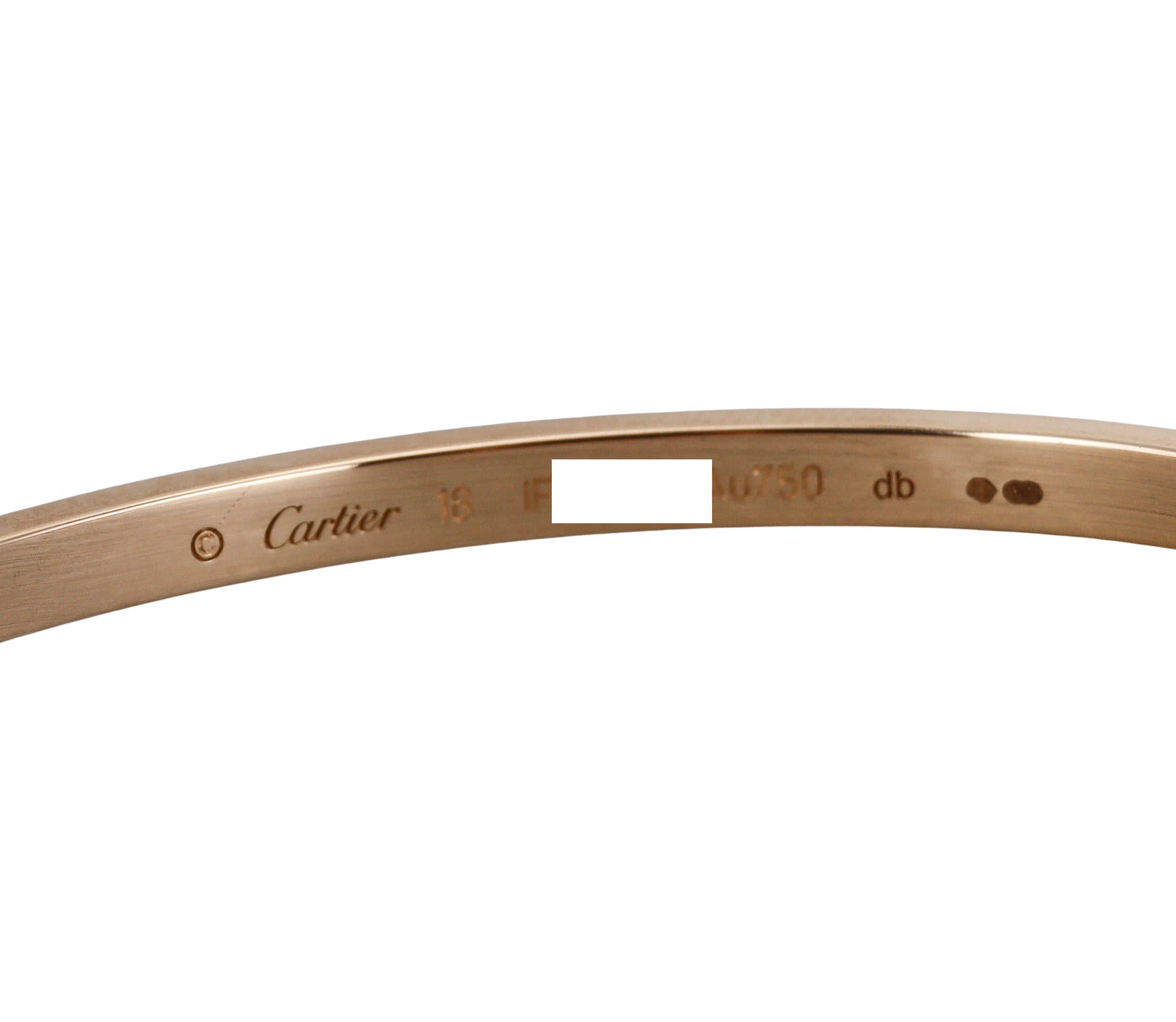 Cartier Love Yellow Gold Small Model Bracelet Size 18