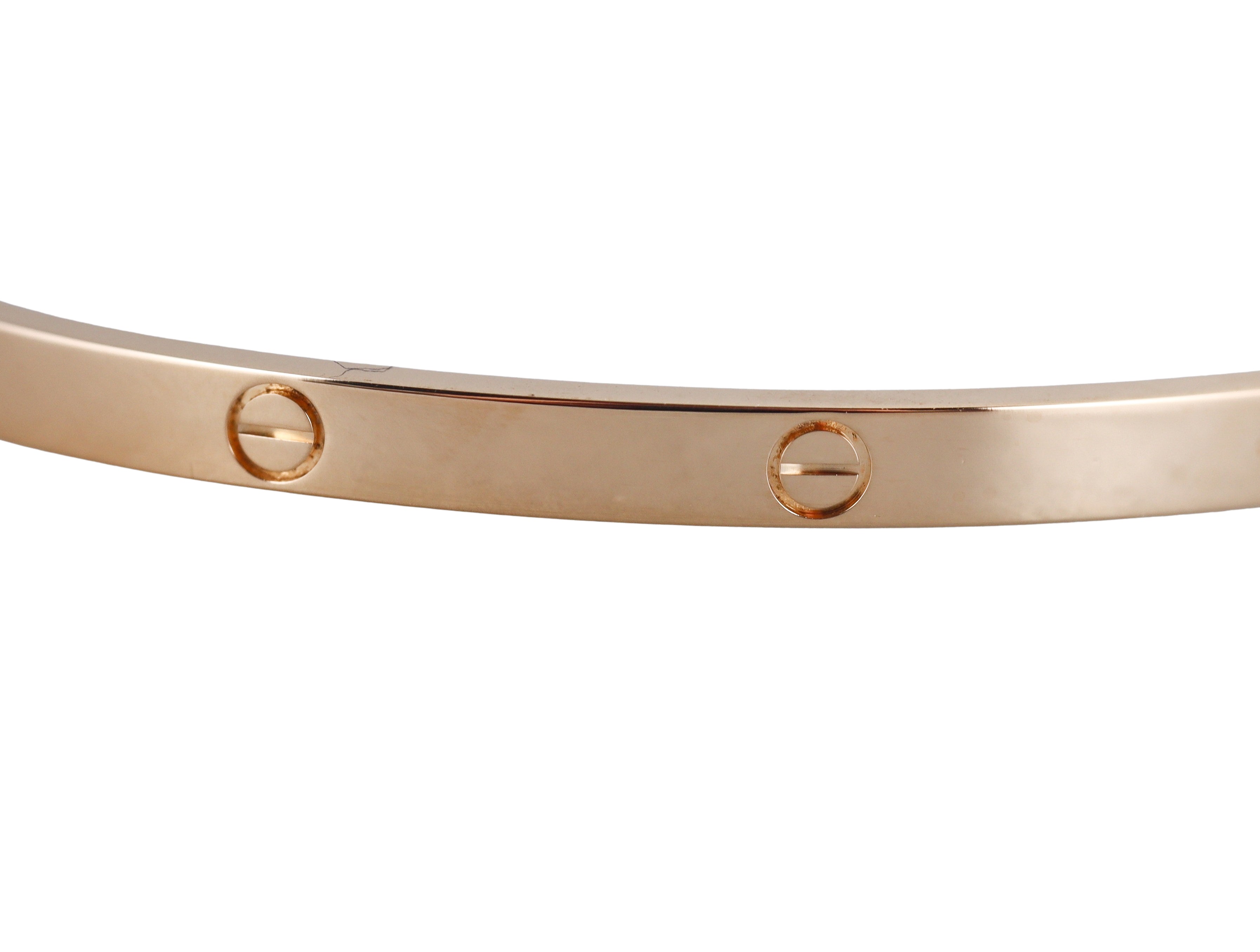 Cartier Love Yellow Gold Small Model Bracelet Size 18