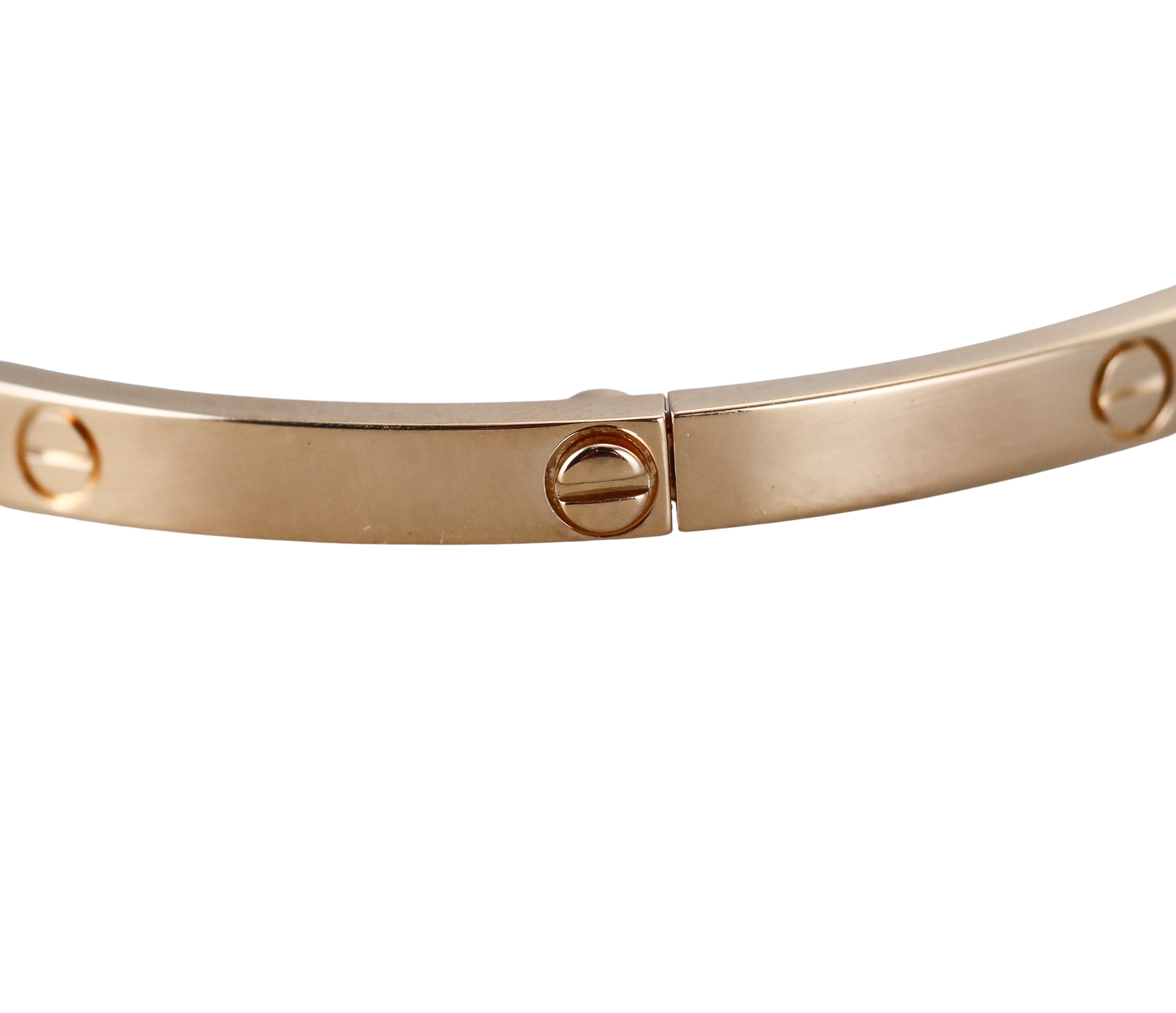 Cartier Love Yellow Gold Small Model Bracelet Size 18