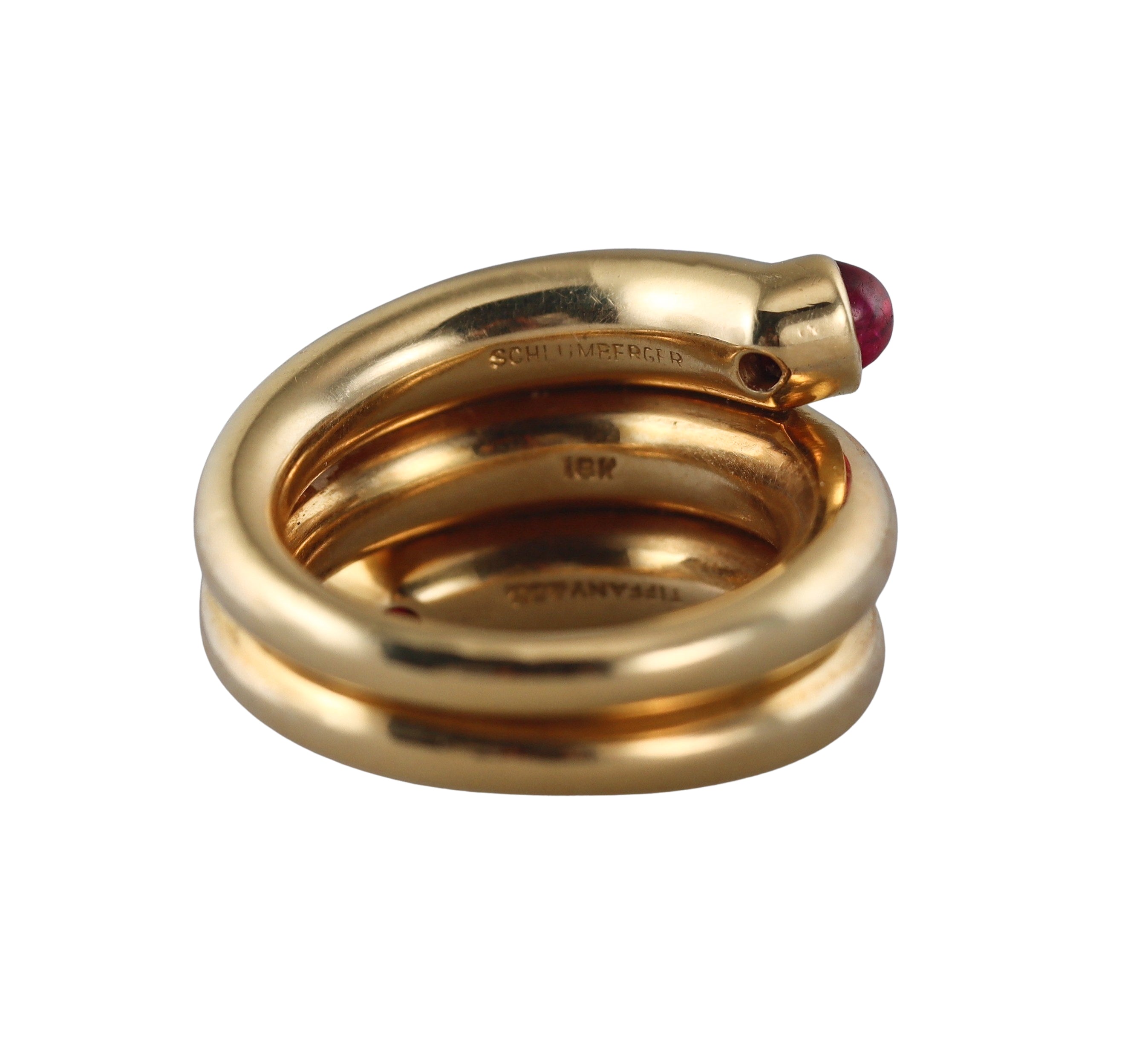 Tiffany & Co Schlumberger Ruby Gold Wrap Ring