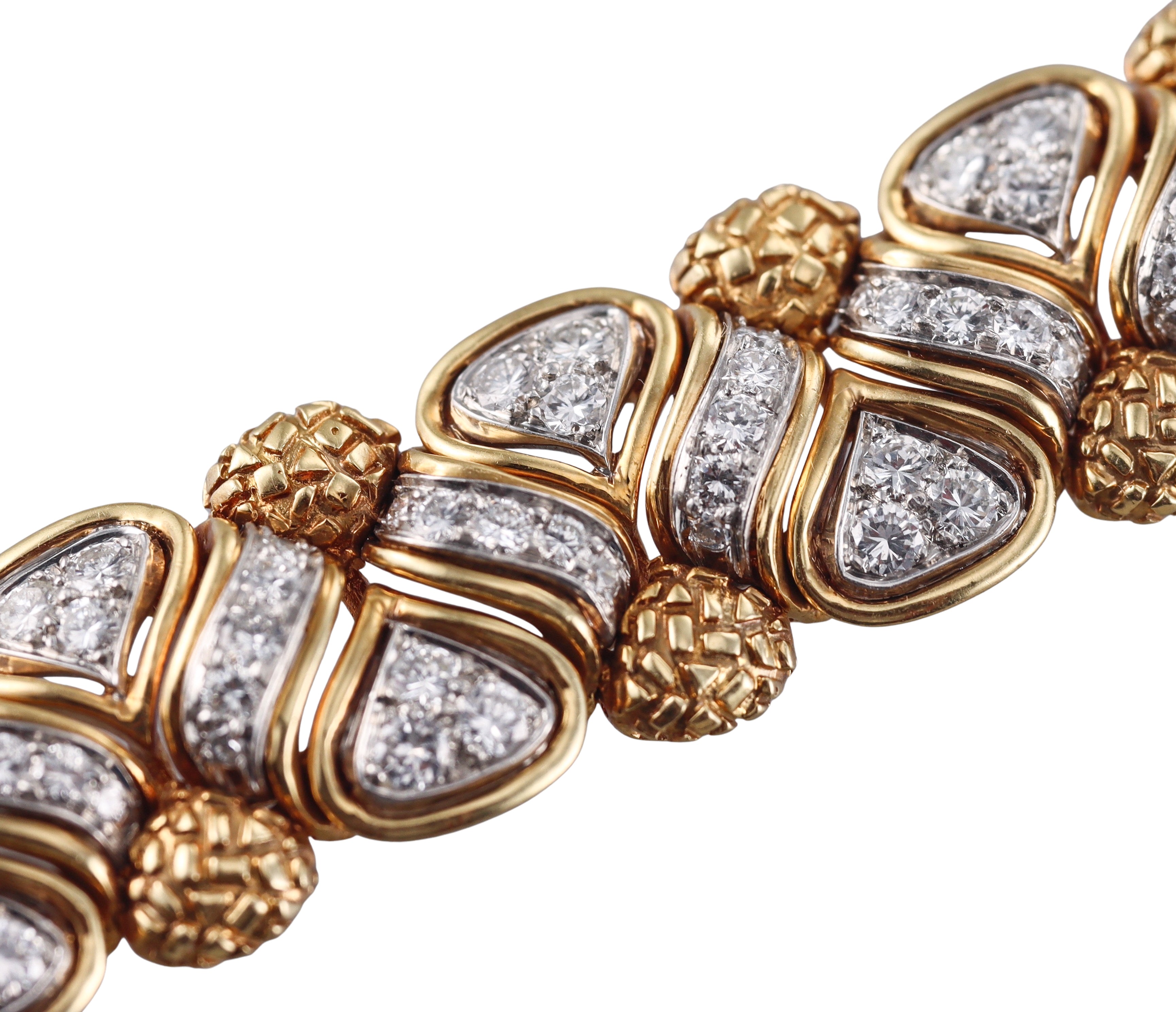 Tiffany & Co 1980s Diamond Gold Bracelet
