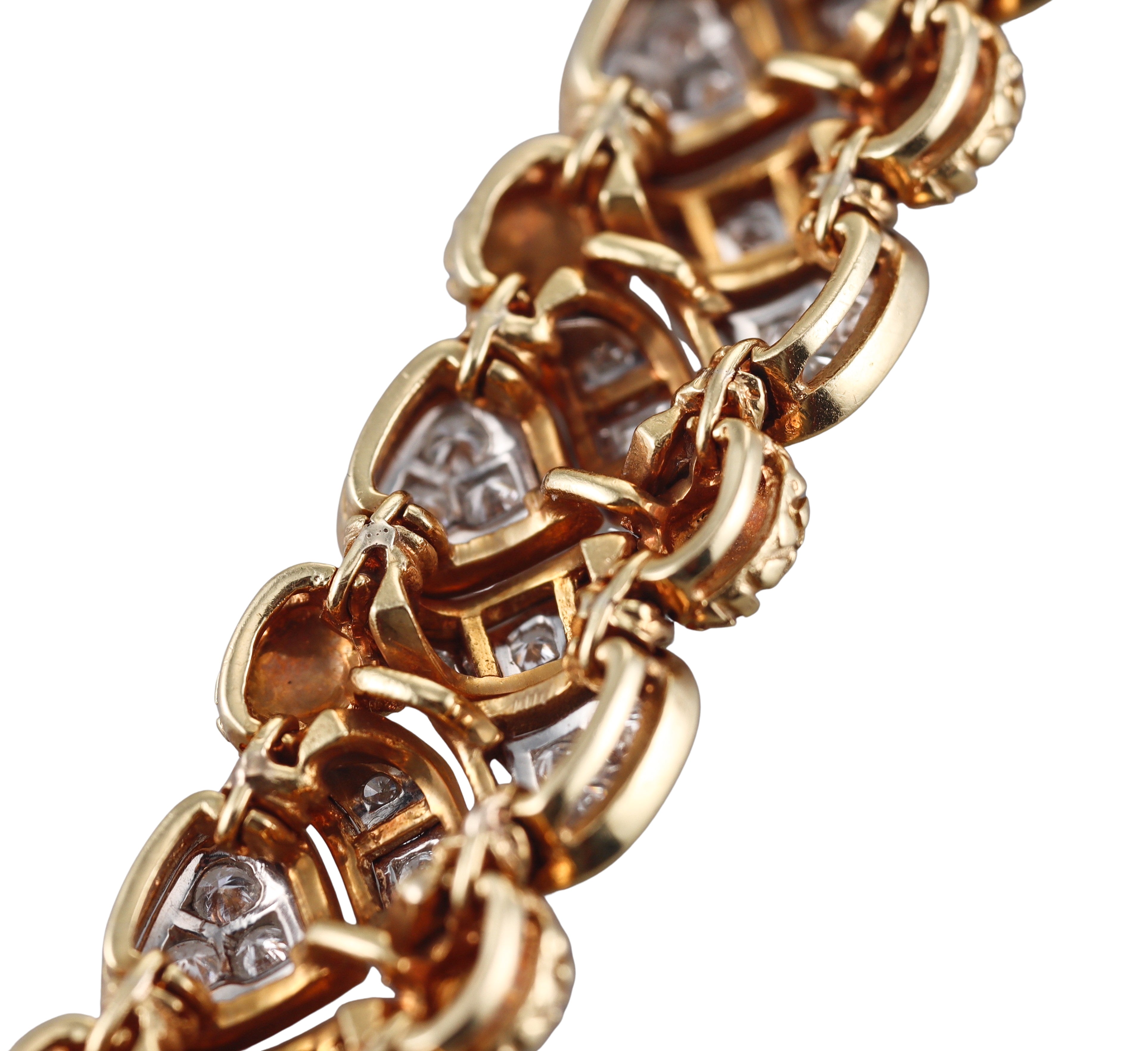 Tiffany & Co 1980s Diamond Gold Bracelet
