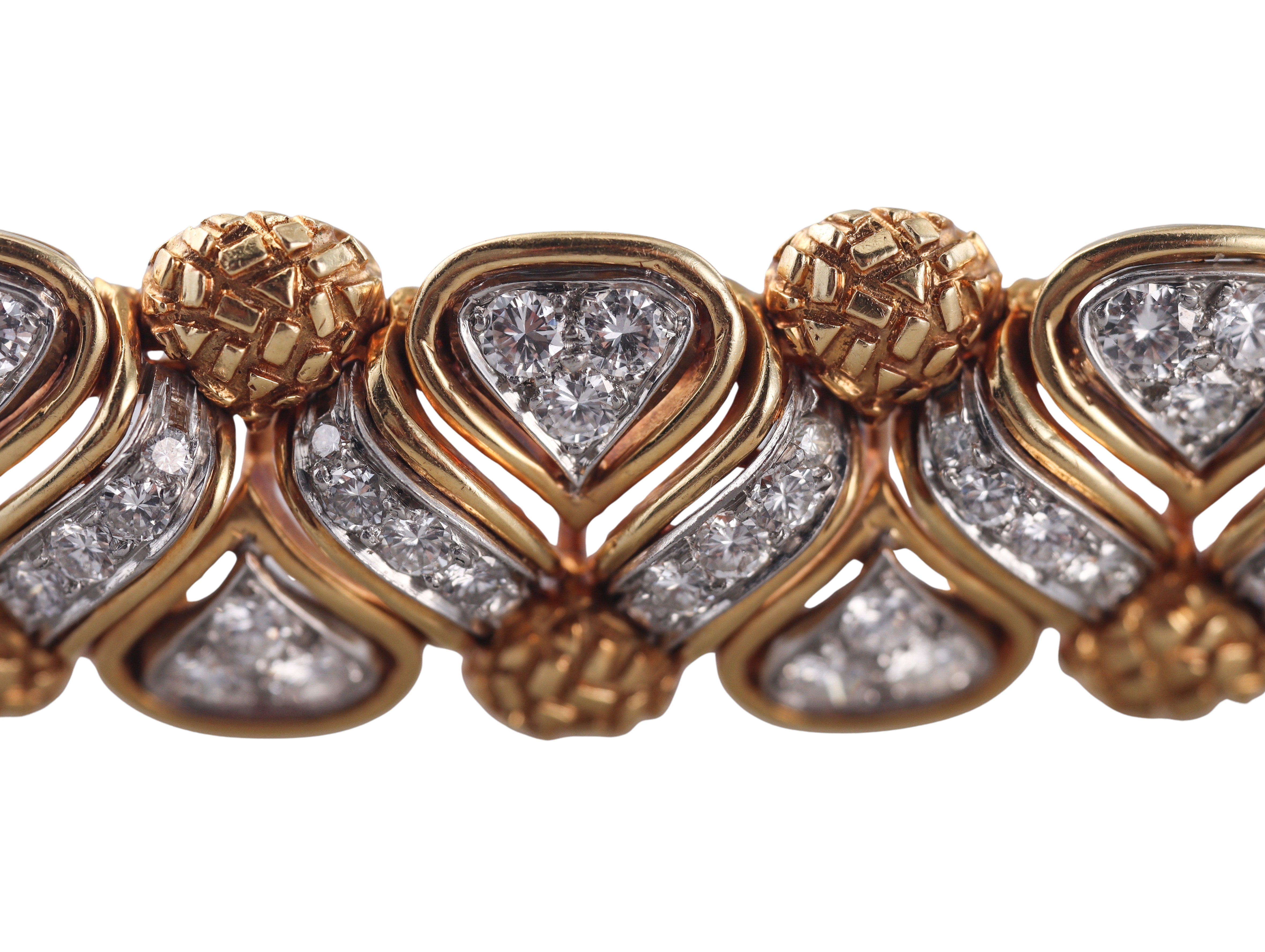 Tiffany & Co 1980s Diamond Gold Bracelet