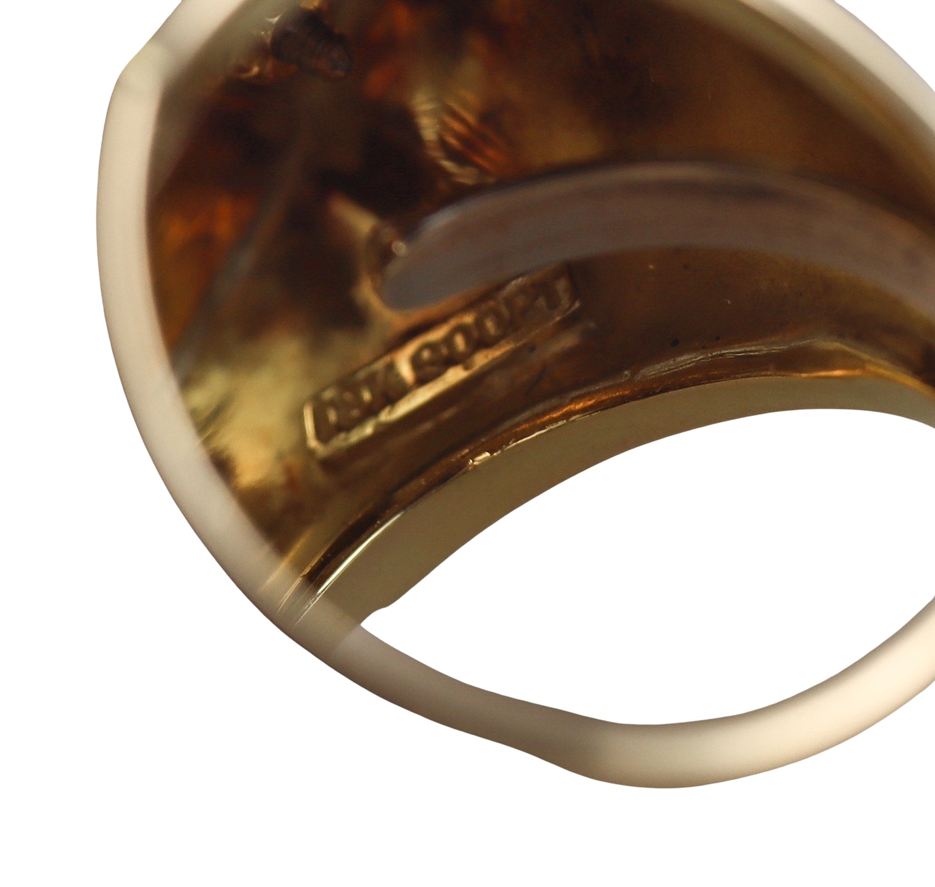 David Webb Enamel Diamond Gold Platinum Ring