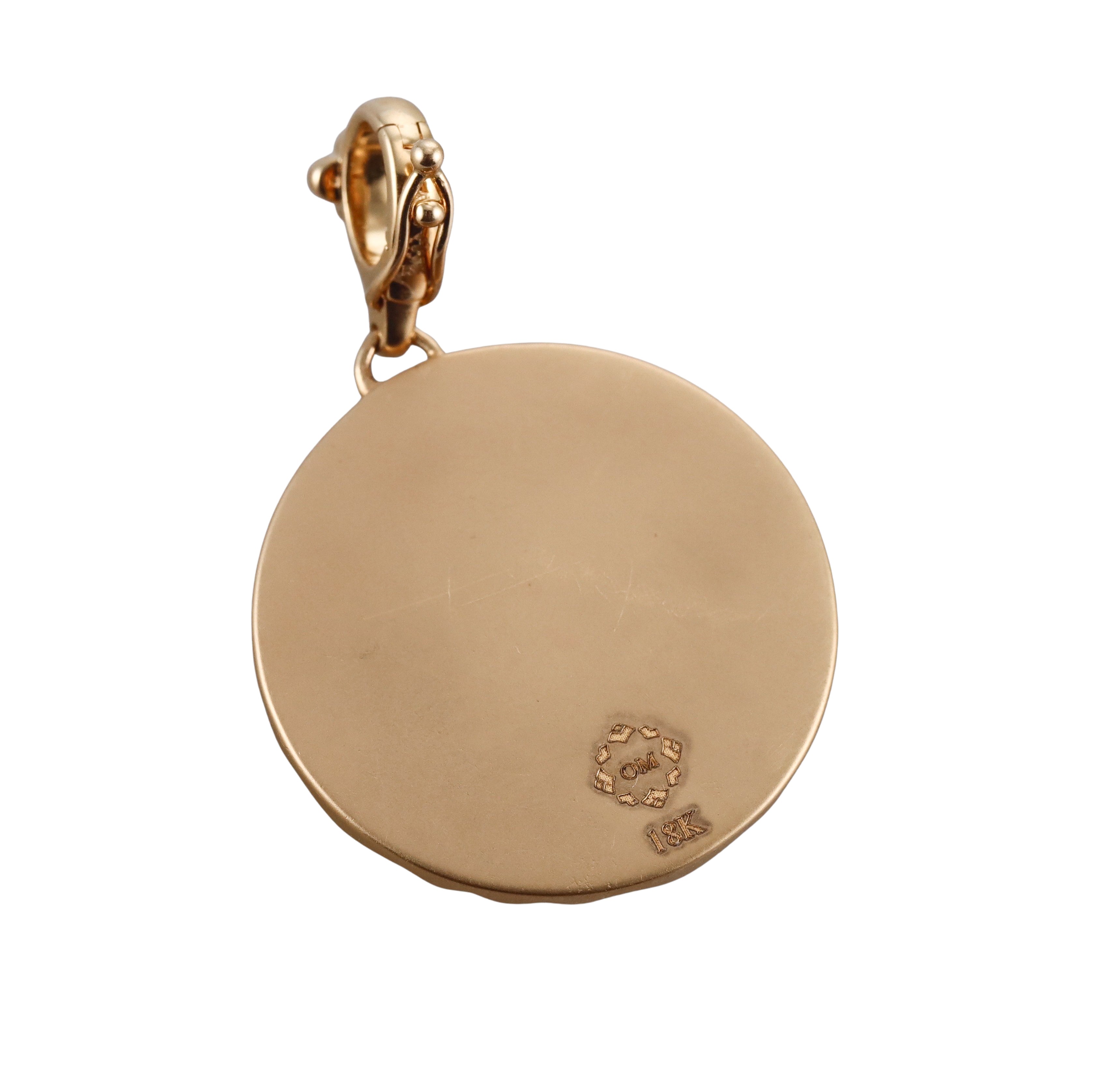 Orly Marcel Gold Multi Color Sapphire Diamond Shine Pendant