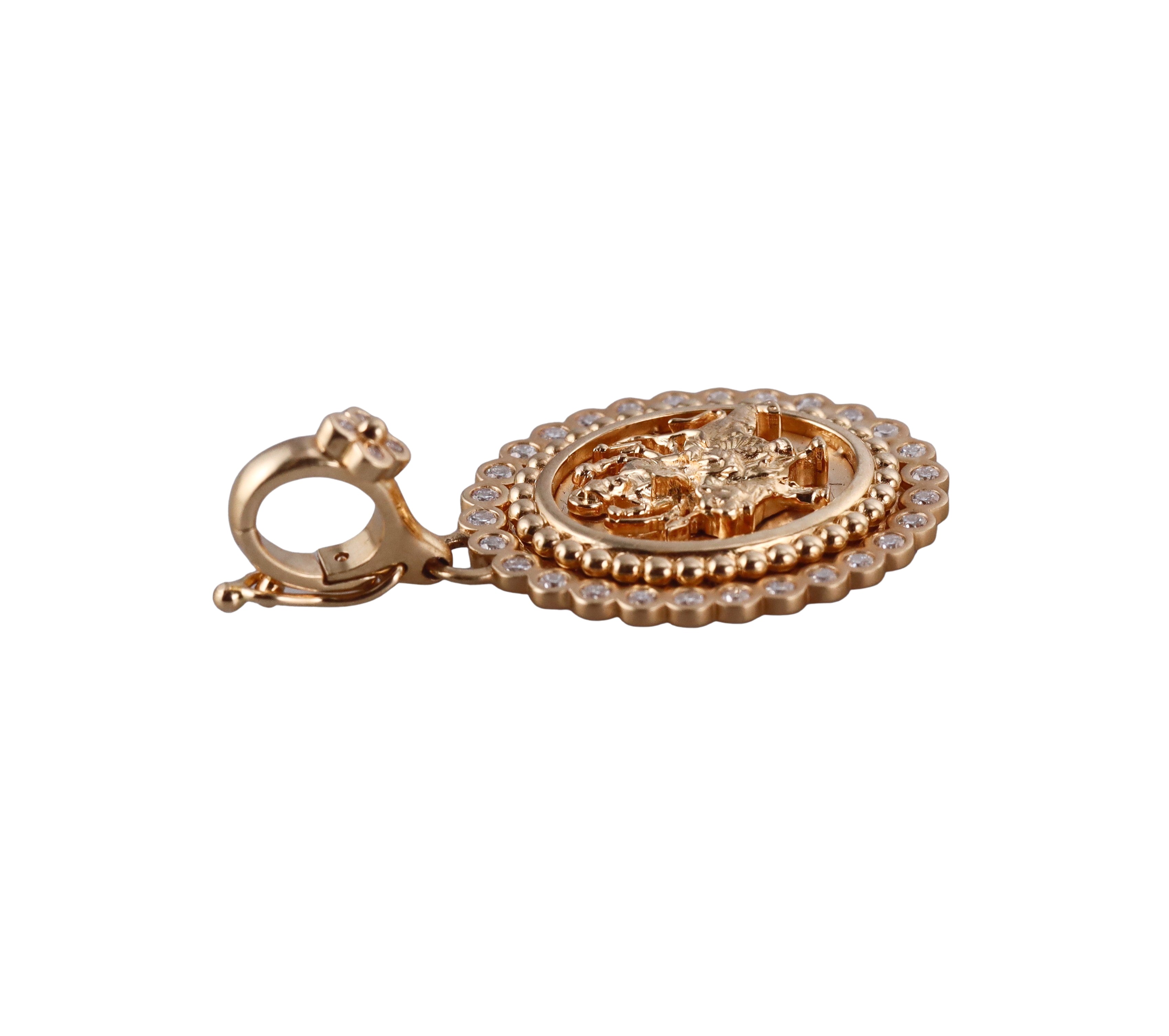 Orly Marcel Gold Diamond Shiva Pendant